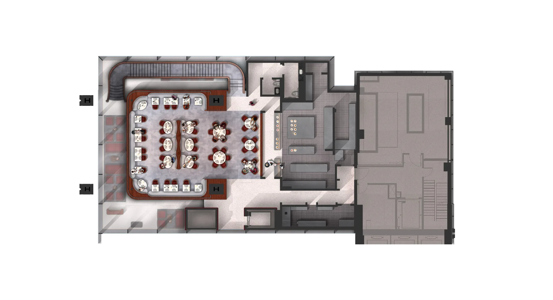 Grundriss Obergeschoss, Grafik