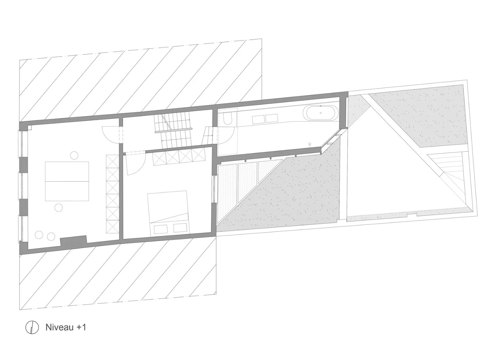 Grundriss erstes Obergeschoss, Grafik