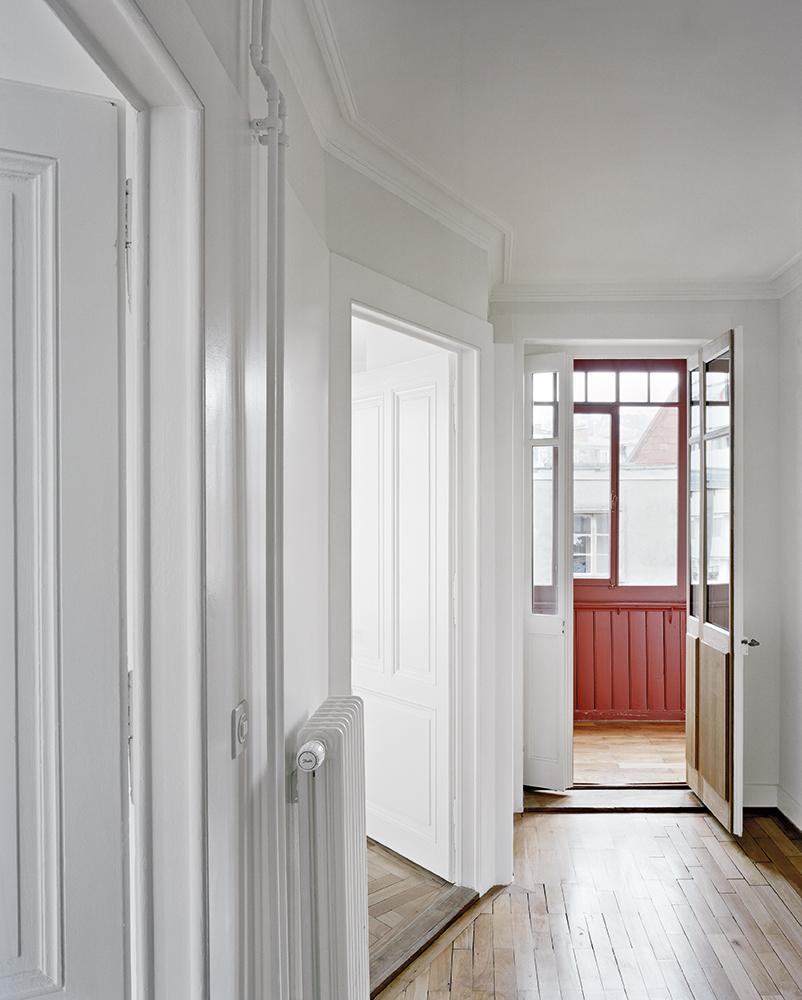 The three existing apartments were also remodelled. They received larger bathrooms and kitchens and, decades after being first occupied, a central heating system.
