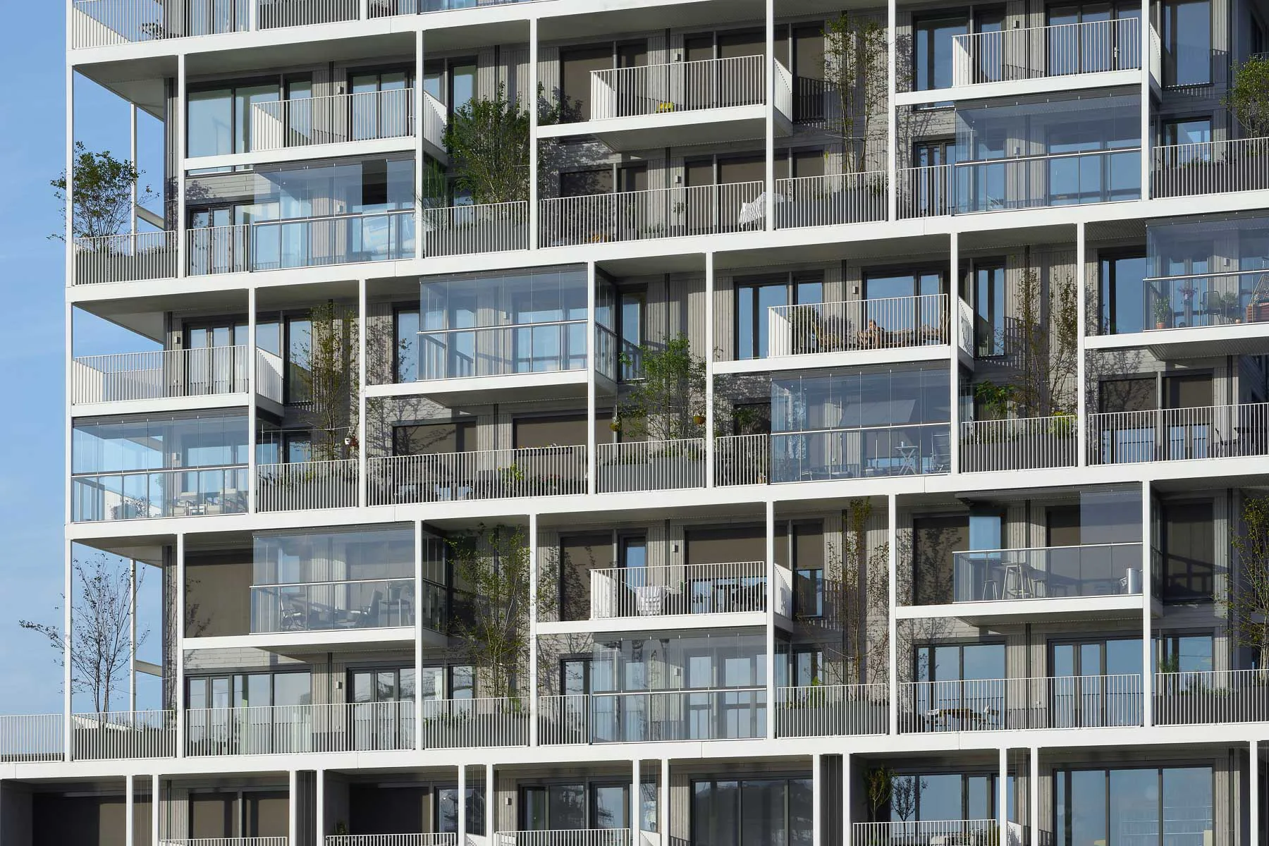 The planted balconies of the Stories residential building in Amsterdam offer people, insects and birds a communal, natural environment in the centre of the city.