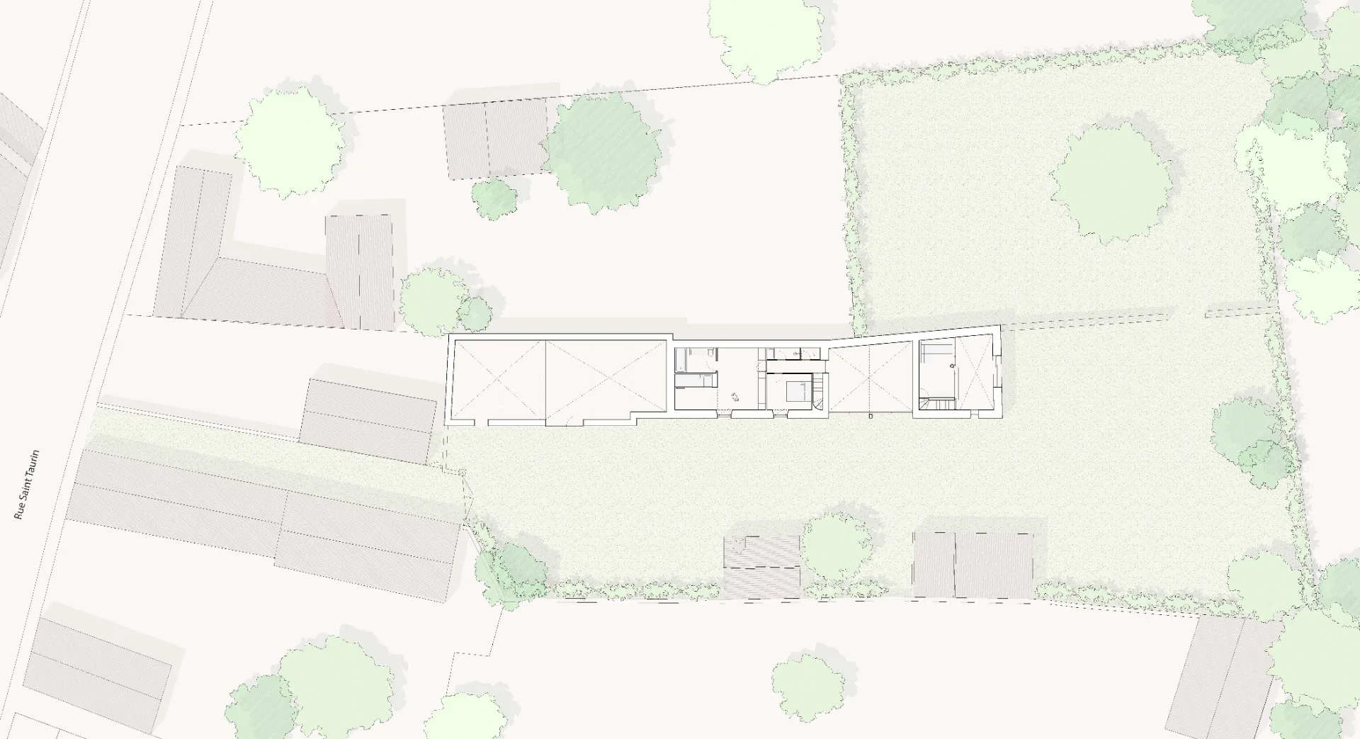 Grundriss Obergeschoss, Grafik