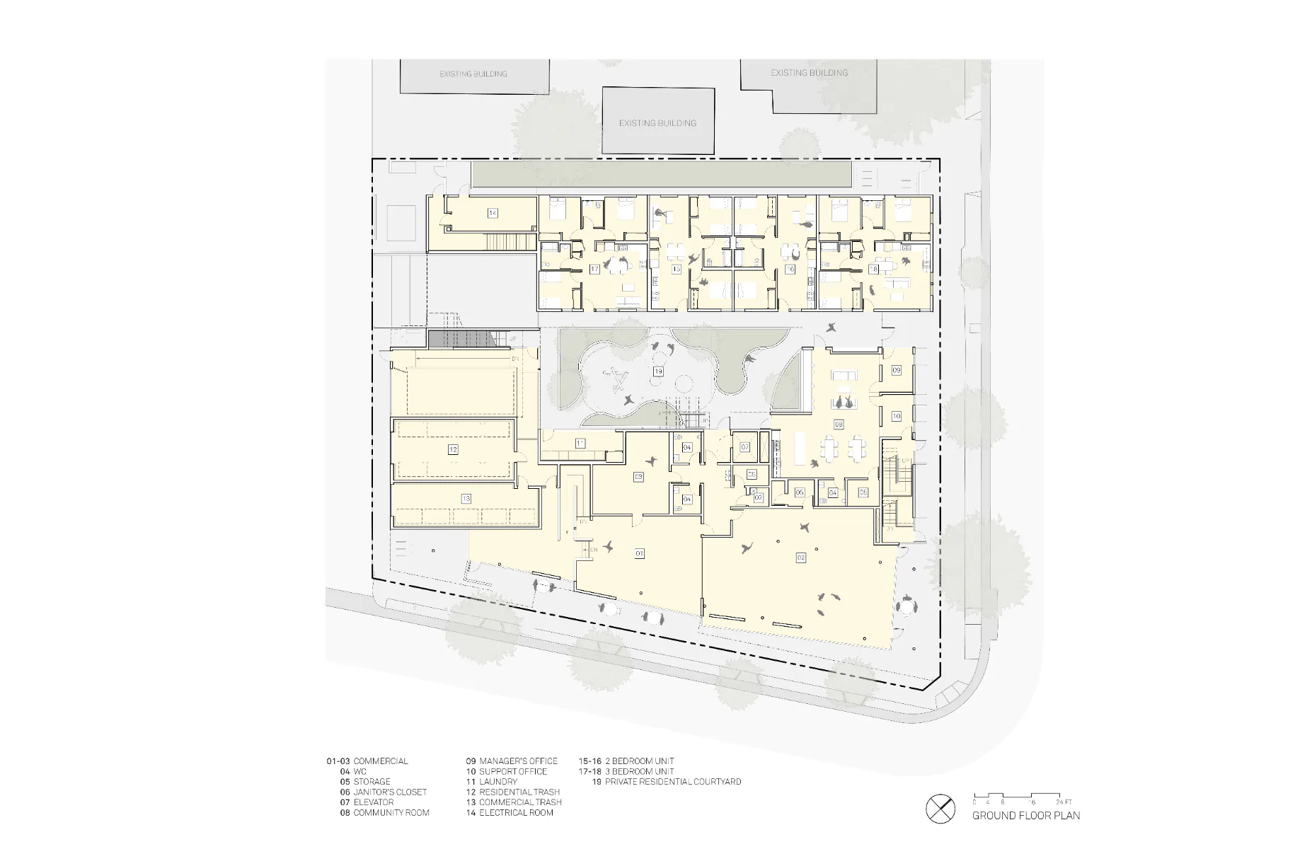 Grundriss EG, Grafik