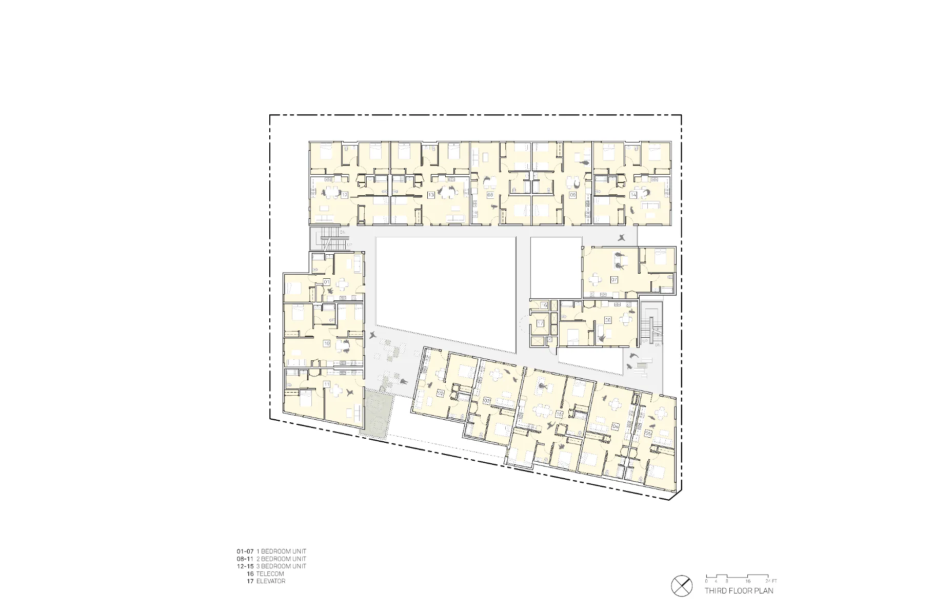 Grundriss 3. OG, Grafik