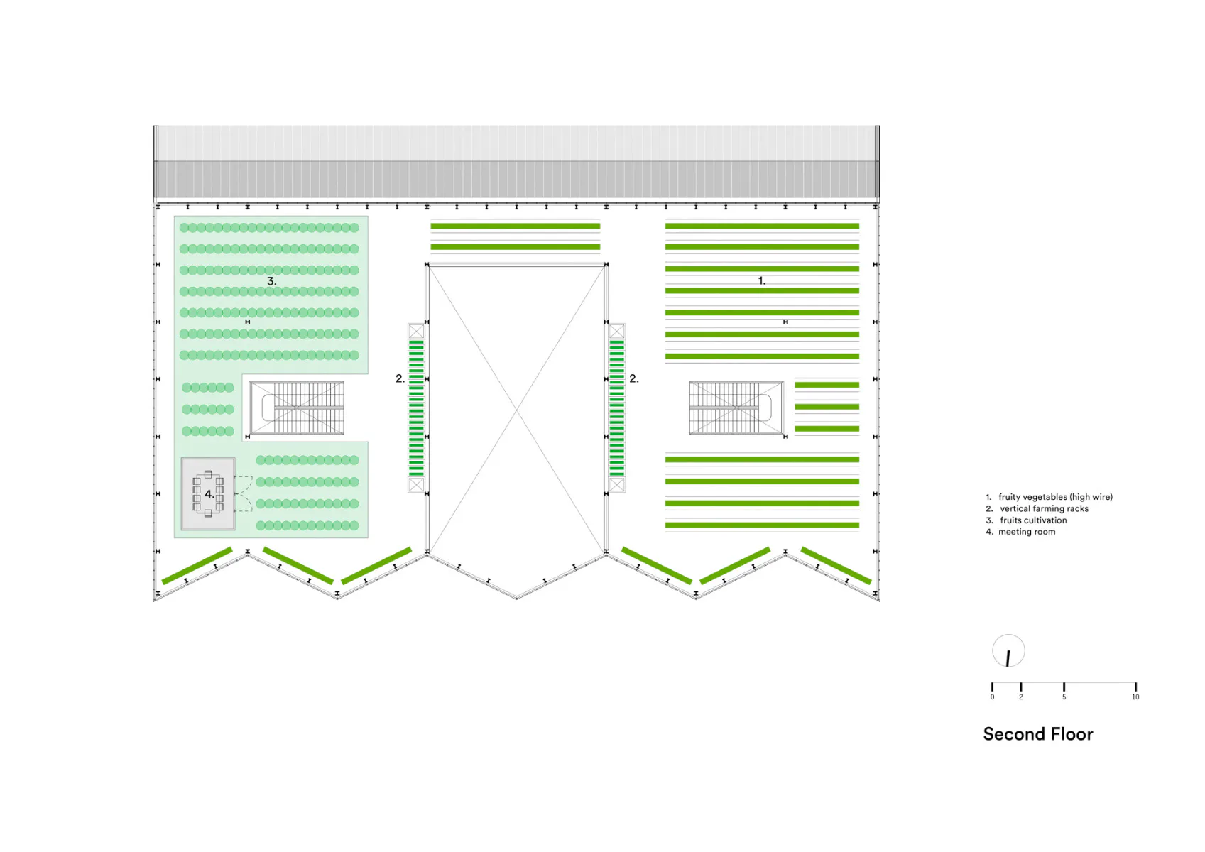 Grundriss zweites Obergeschoss, Grafik