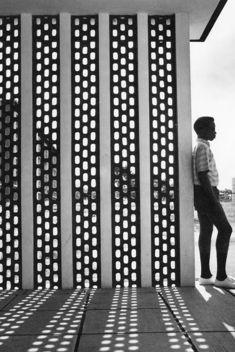 Verschattung durch Betonschirme an der Universität in Ibadan