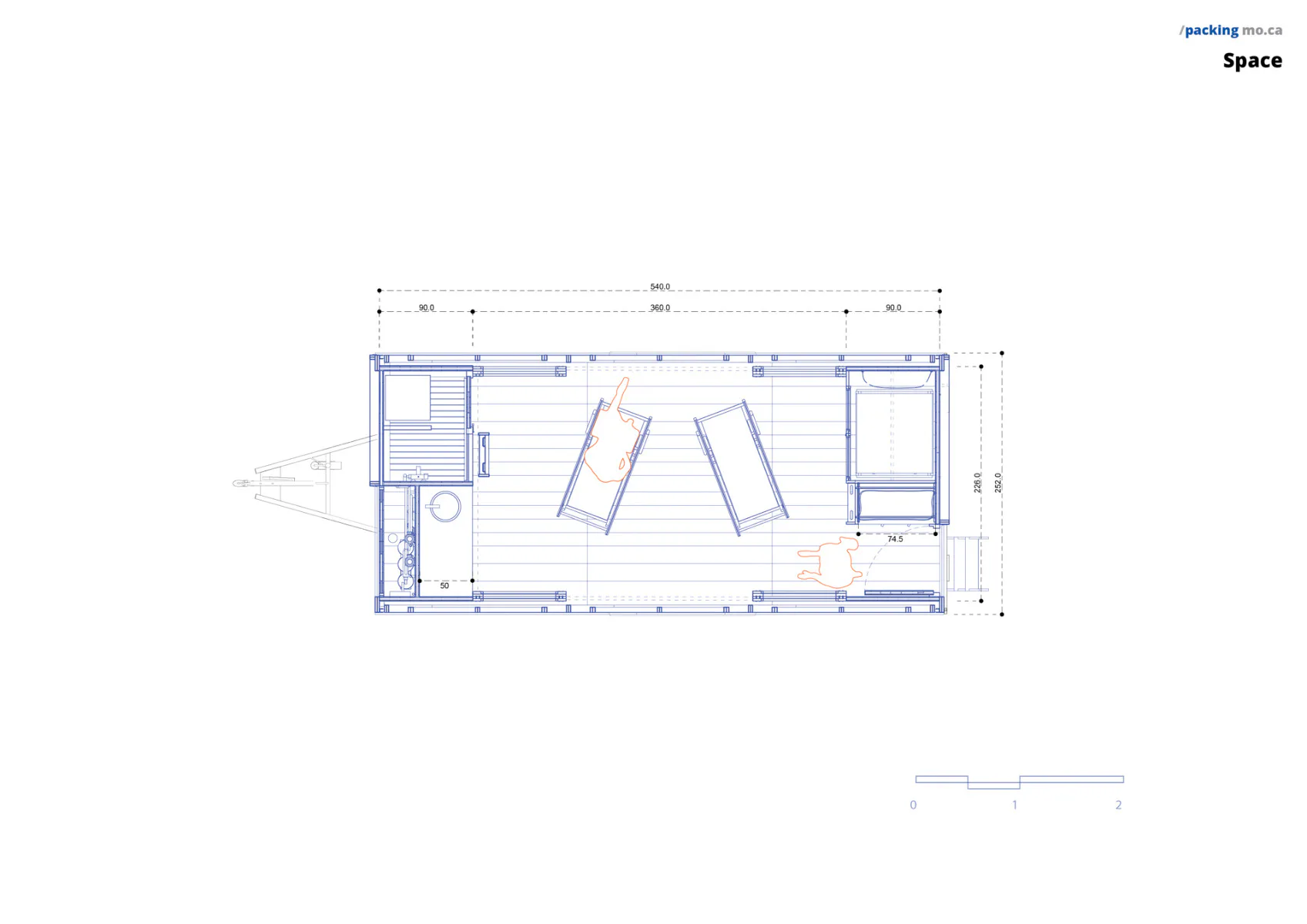 Grundriss in geschlossenem Zustand, Grafik