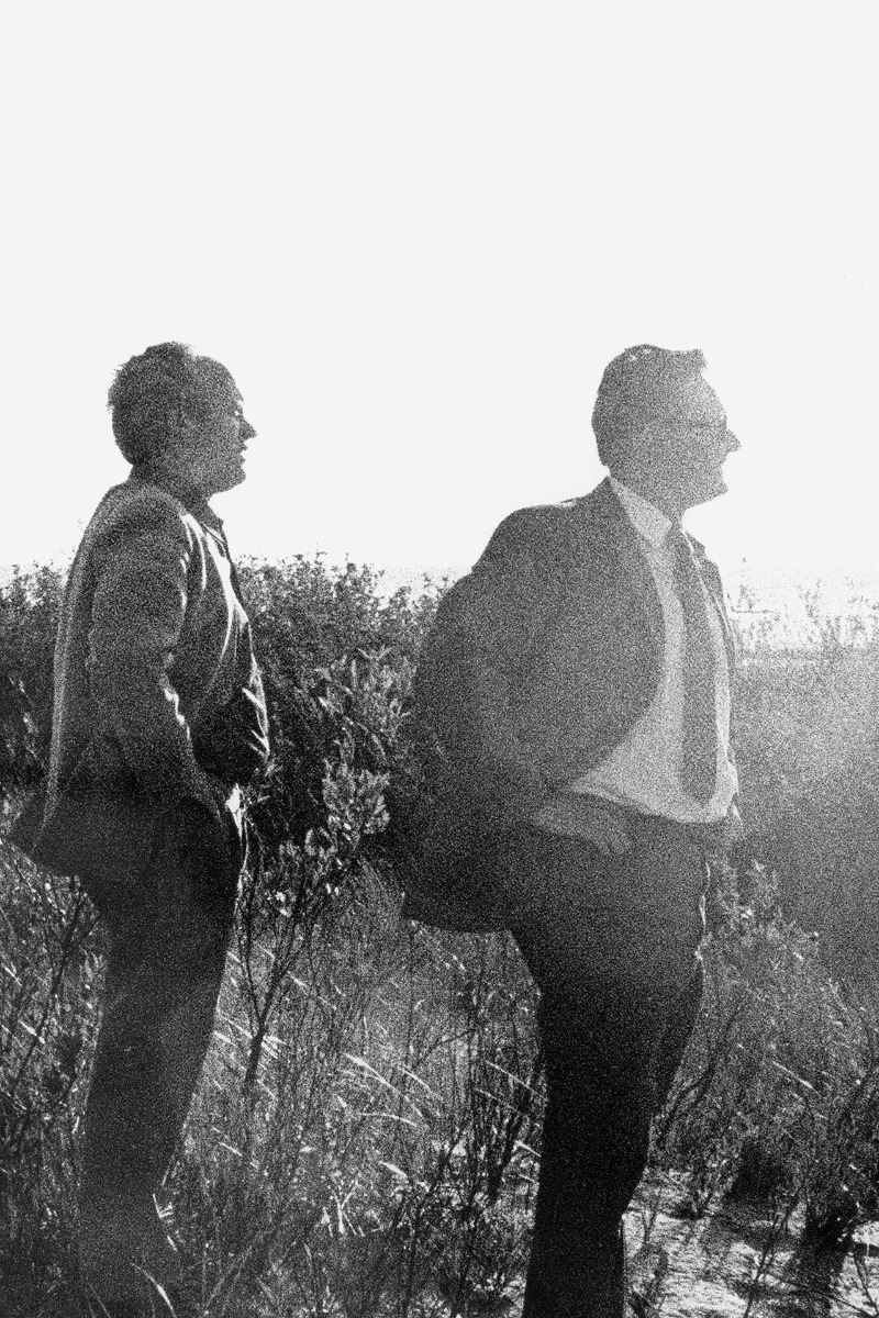 Zwei Freunde mit Weitsicht: Paul Schärer (rechts) und Fritz Haller.