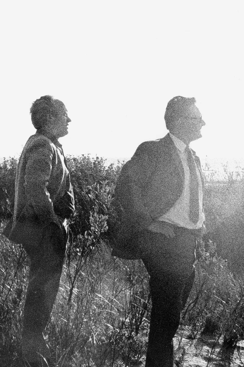 Zwei Freunde mit Weitsicht: Paul Schärer (rechts) und Fritz Haller.