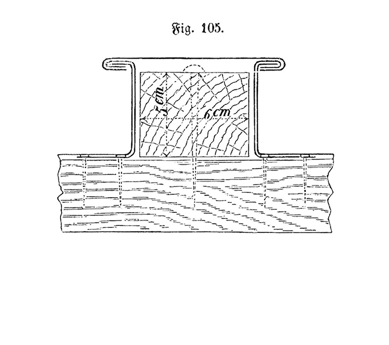 Fig. 105. // Querprofil Deckleiste [Anm. d. Red.]
