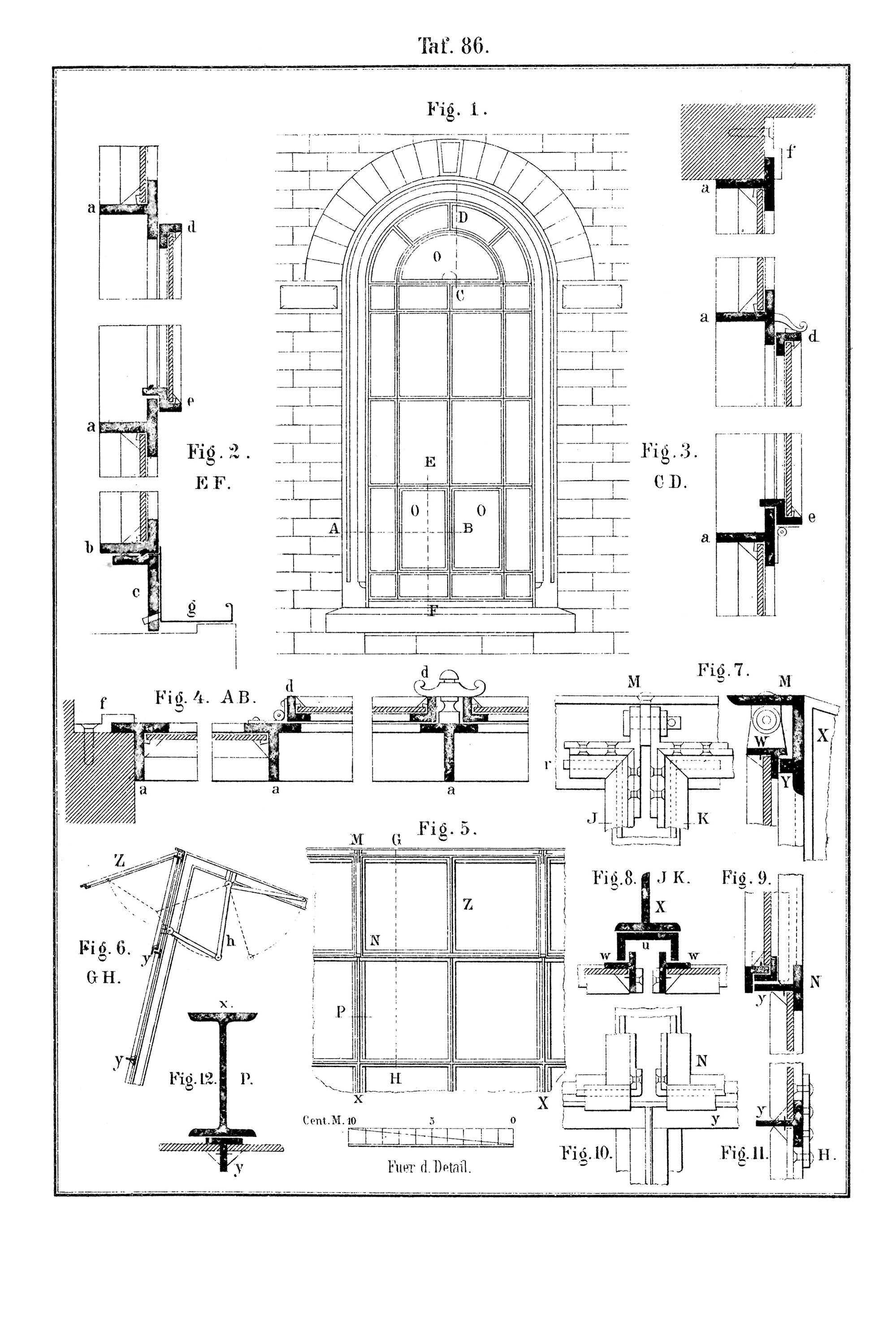 Schmiedeeiserne Fenster aus Walzprofilen