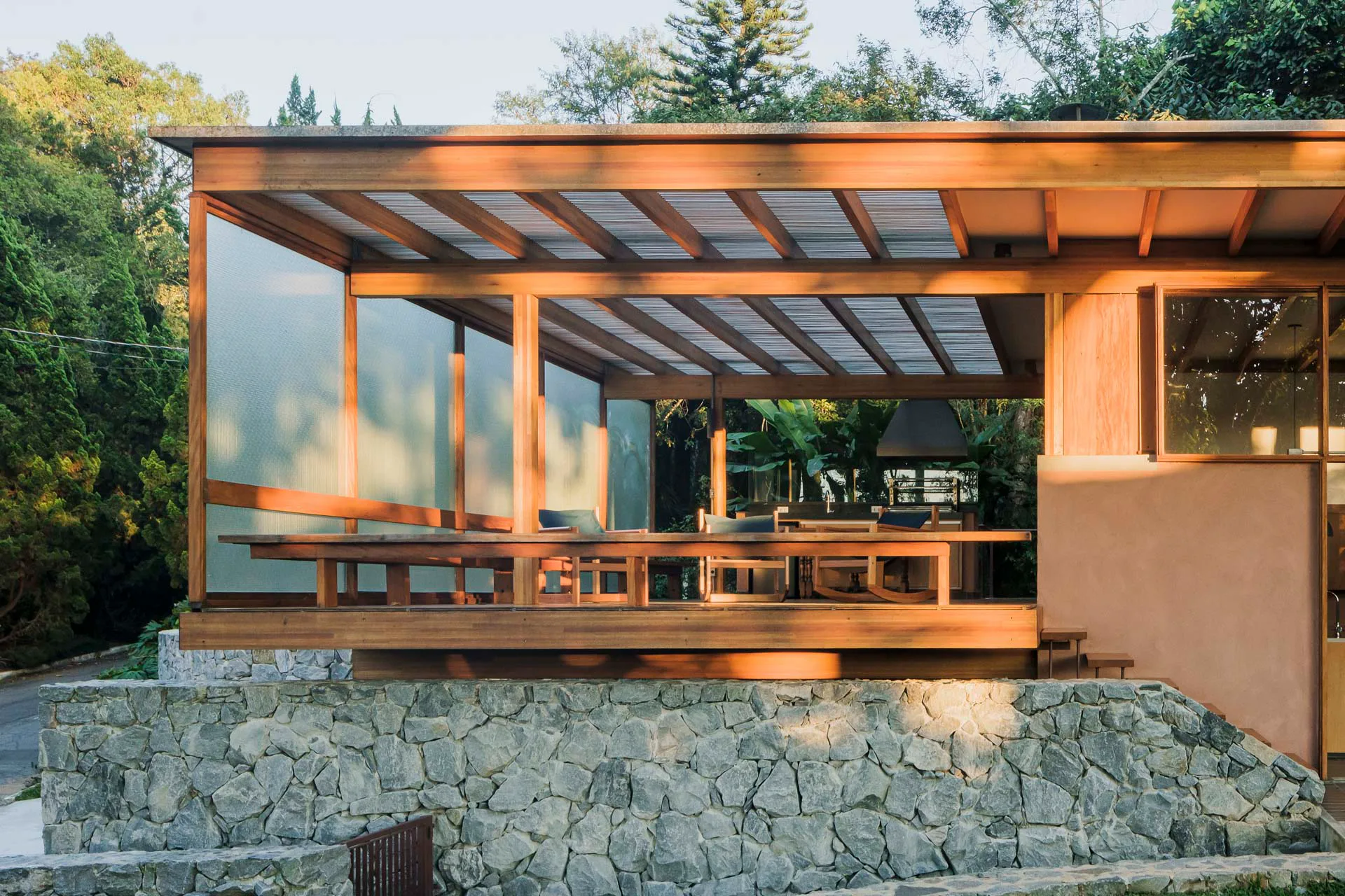 Balkon der Casa dos Terraços Circulares von Denis Joelsons
