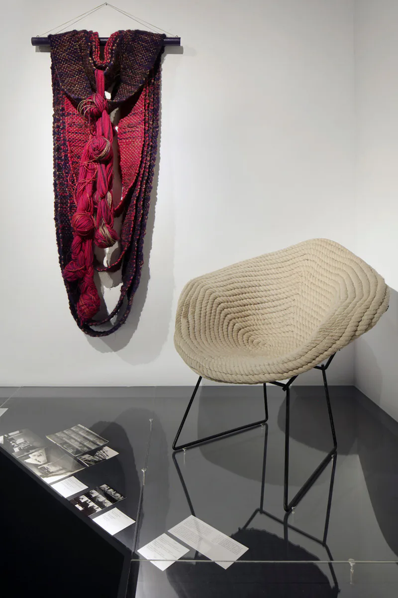 Tapta - Textile upholstery for Simone Guillissen-Hoa’s Diamond chairs (Harry Bertoia, 1952), 1979, Collection Jean-Pierre Hoa