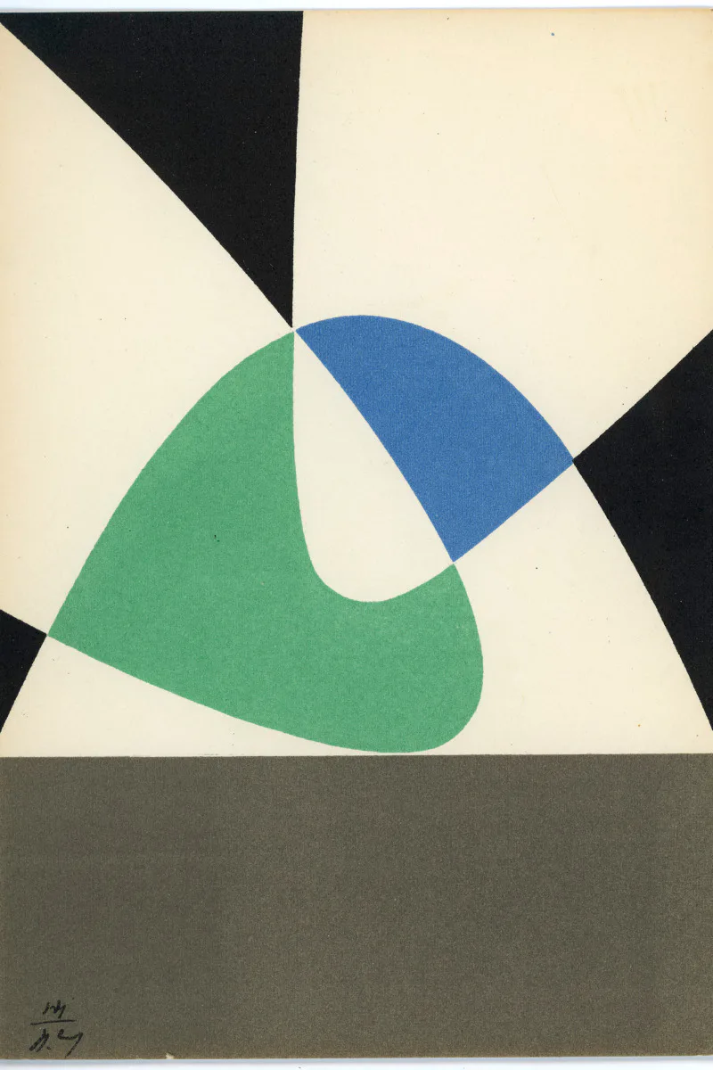 Max Bill - 10 verschiedenartige konstruktionen, Exemplare 23/100, 1941, Part of a set of 9 lithographs, 1941, Collection Jean-Pierre Hoa