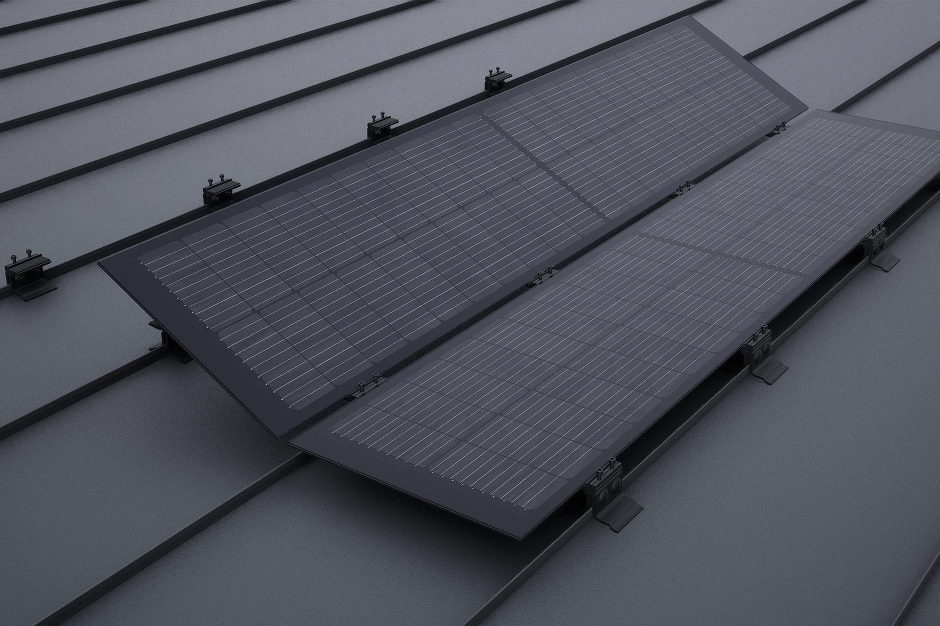 Einfaches einlegen von Solarmodulen.