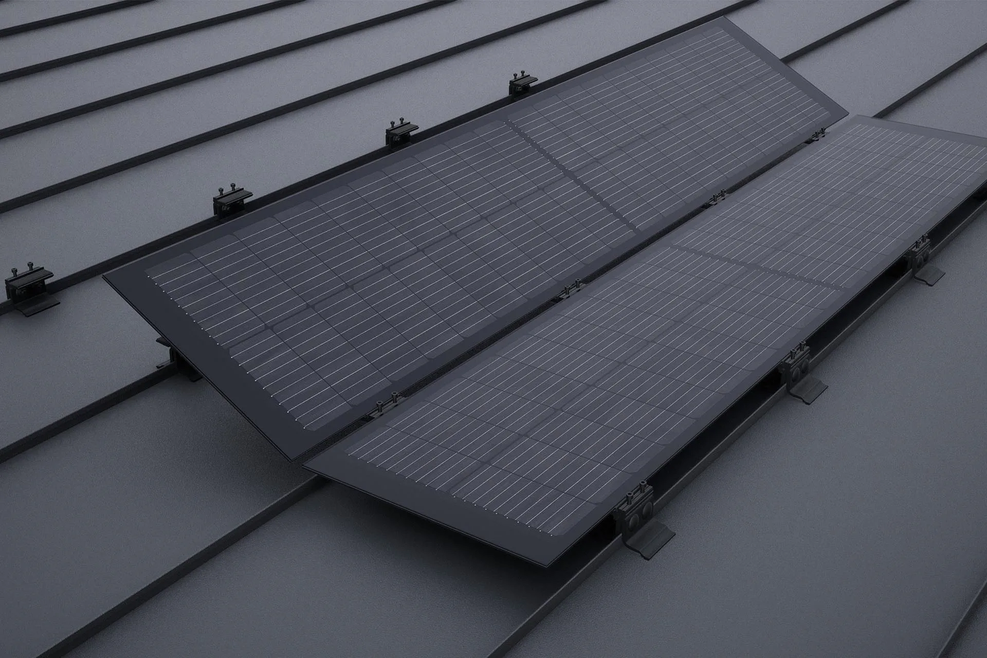 Einfaches einlegen von Solarmodulen.