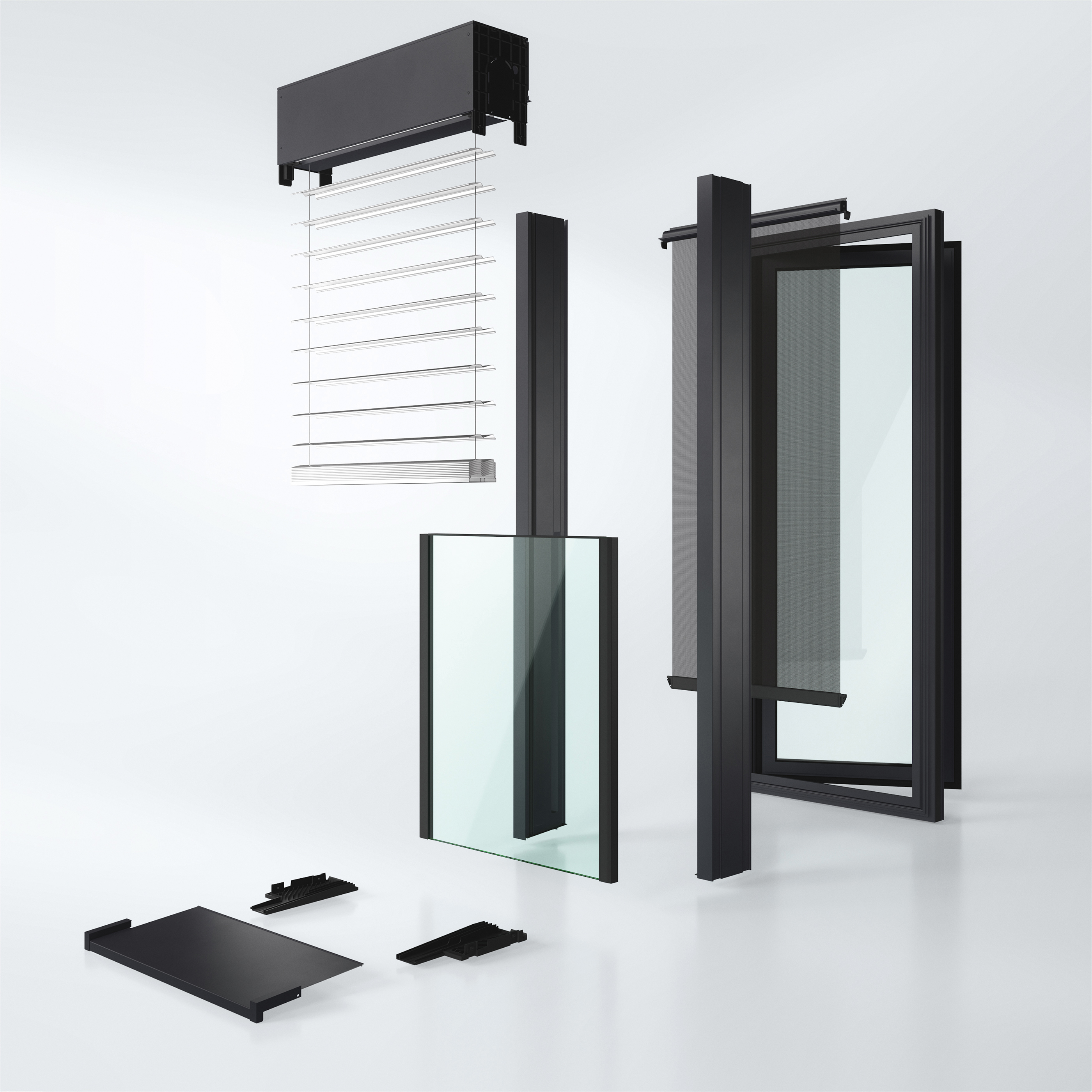 Die gewerkeübergreifende Lösung Schüco Perfect entstand in Kooperation mit dem österreichischen Hersteller GS Stemeseder und ist im Moment für Fenster- und Schiebesysteme aus Aluminium erhältlich.