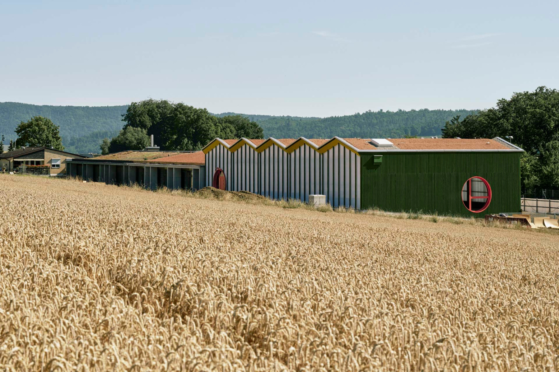 Polycarbonatfassade für Turnhalle