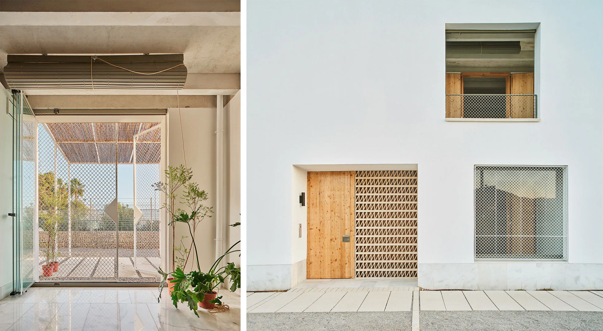 Öffnungen in der Fassade bringen die kühle Meeresluft ins Innere.