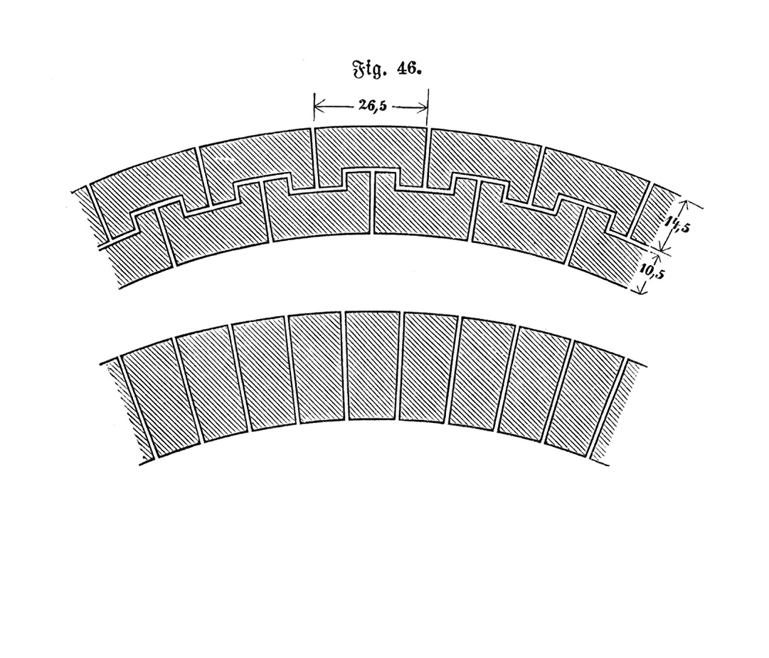 Formsteine für Fabrikschornsteine