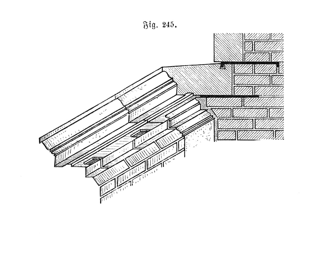 Fig. 245 Rückverankerung Gesims aus Naturstein/Werkstein [Anm. d. Red.]