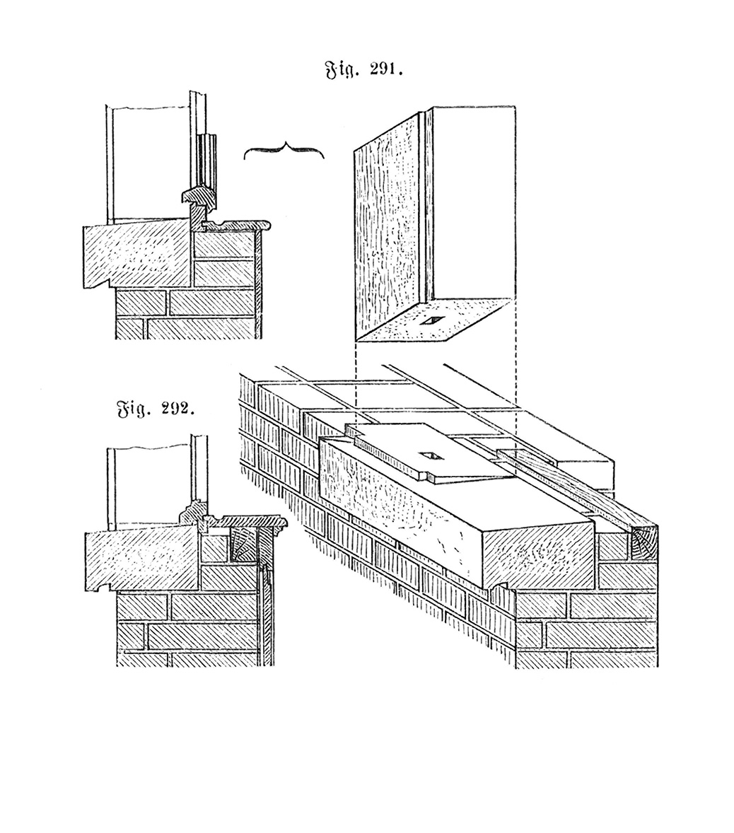 Fig.291.-292. Fenstergewände aus Naturstein (Fensterbank) [Anm. d. Red.]