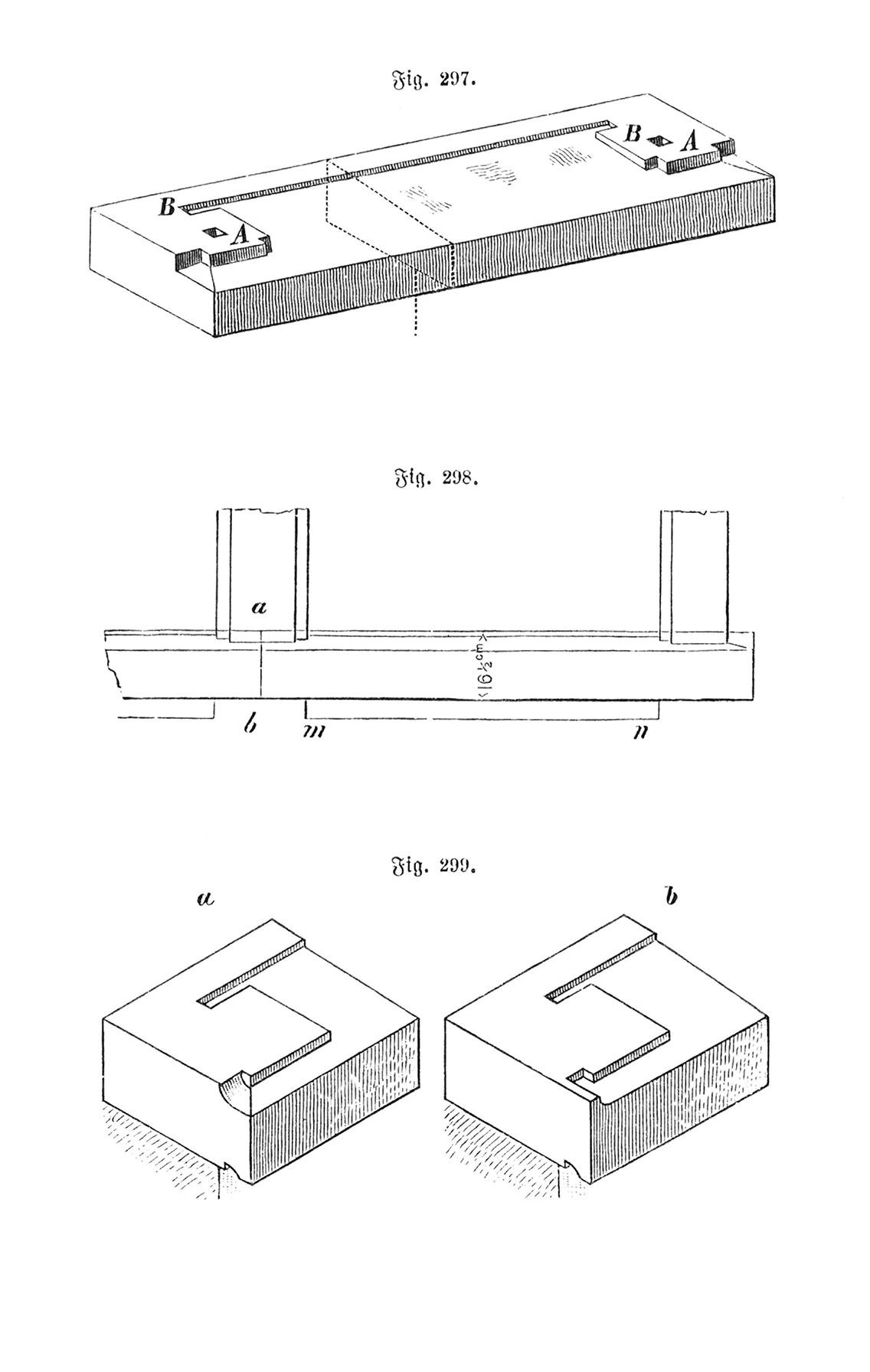 Fig.297.-299. Fenstergewände aus Naturstein (Fensterbank) [Anm. d. Red.]