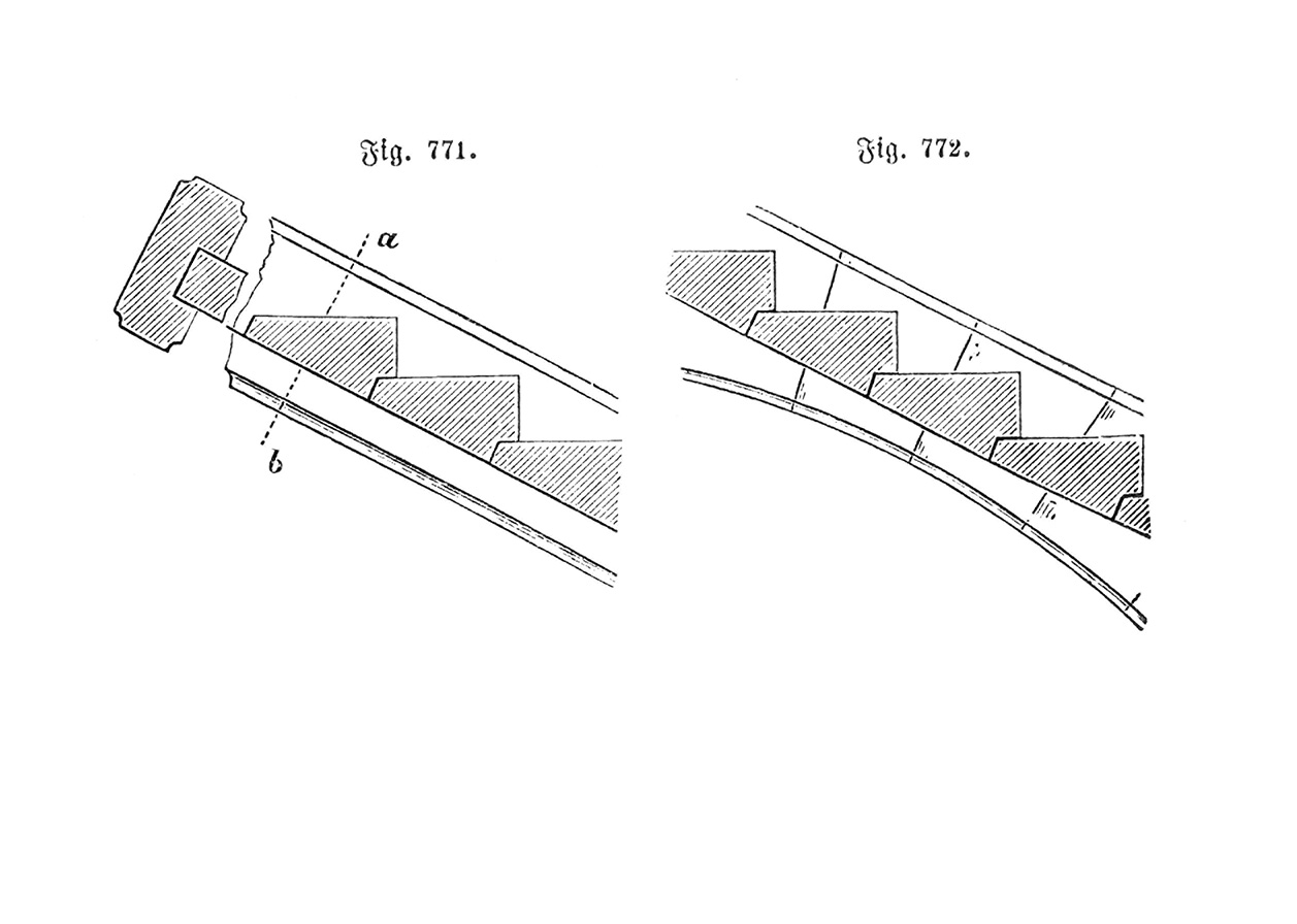 Fig. 771.-772. Blockstufen aus Naturstein [Anm. d. Red.]