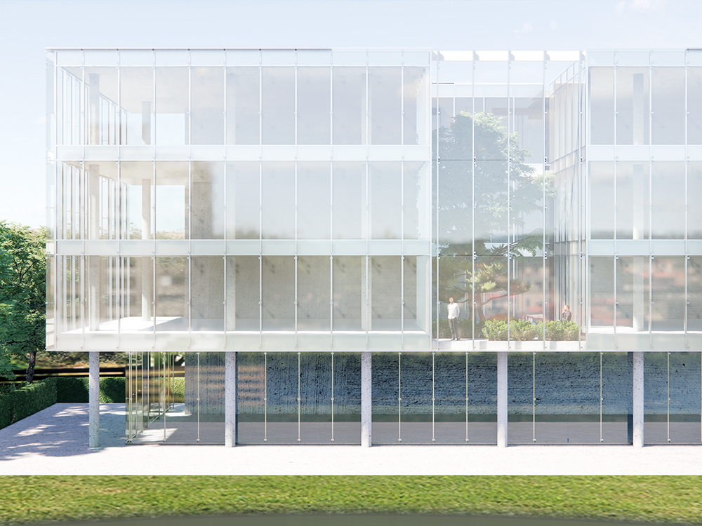 In einer Case Study wurde für einen 20 m hohen Bürobau eine Sekundärfassade nach den zuvor festgelegten Prinzipien konzipiert.