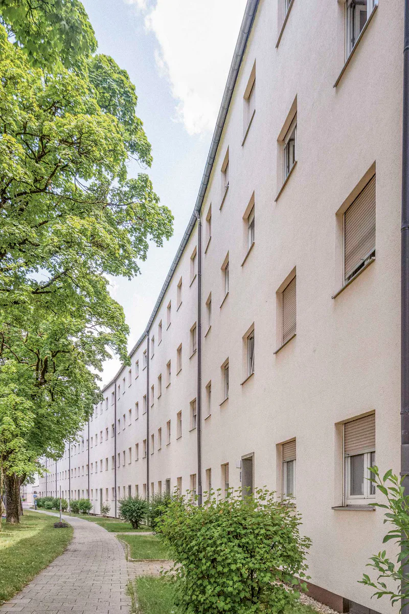 Schäringerstraße, Postversuchssiedlung Arnulfstraße 1928, Hochbauamt der Oberpostdirektion