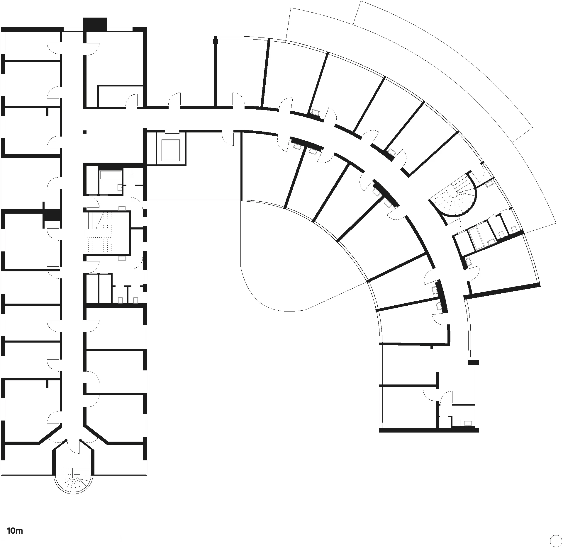 Regelgeschoss, Wohnheim Marie-Luise-Schattenmann Haus 1997, Ingrid Küttinger, Georg Küttinger, G.+I. Küttinger