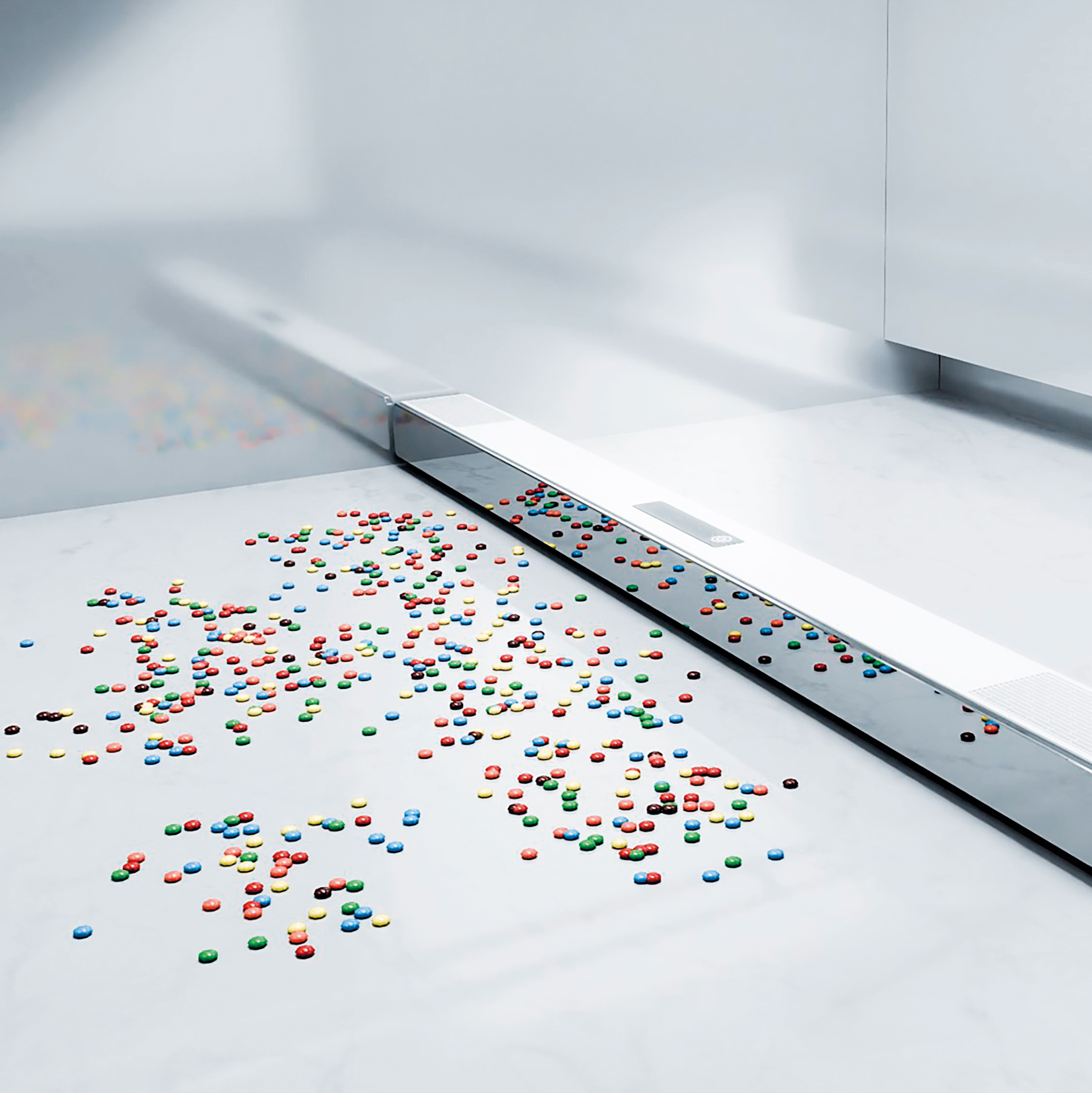 Noch nicht auf dem Markt erhältlich: Das Intelligent Elevator Cleaning System von TK Elevator zur KI-gestützten Reinigung des Kabinenbodens.