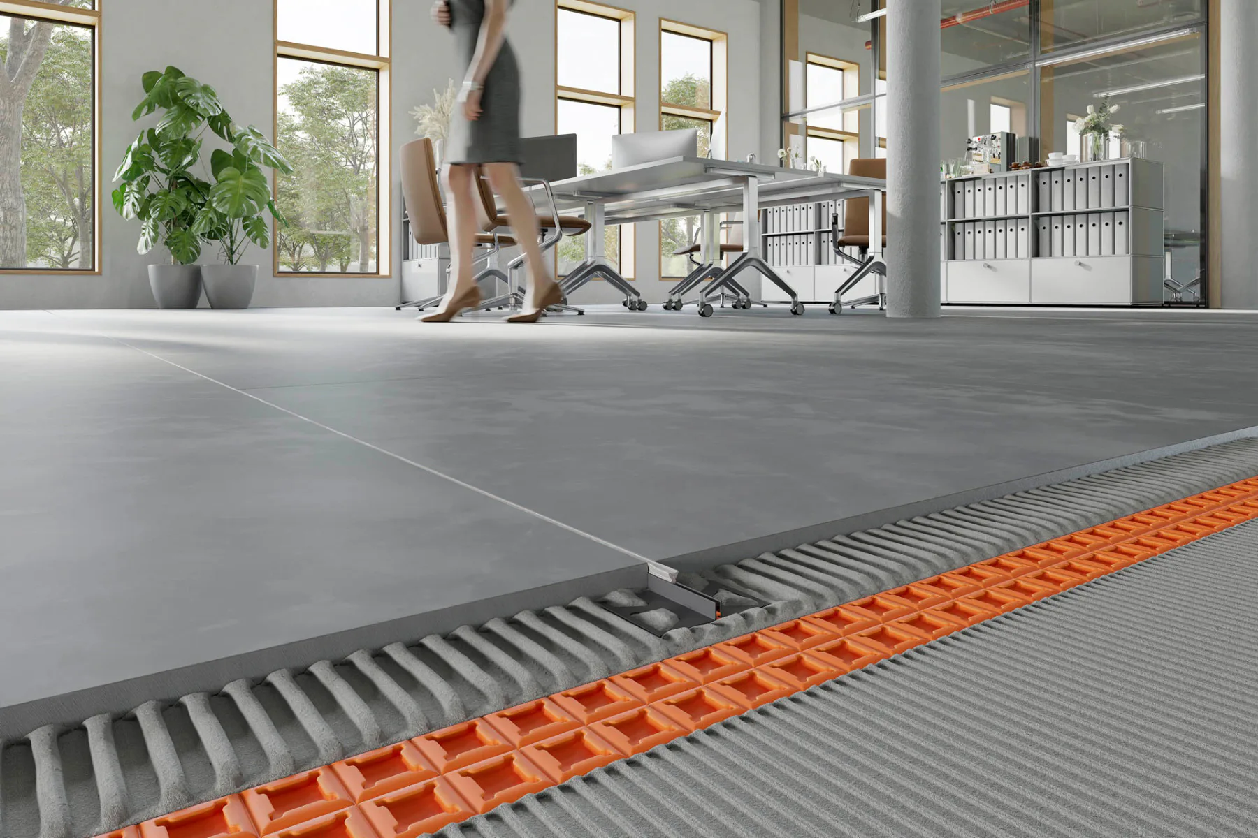Schlüter Systems bietet ein Bewegungsfugenprofil ohne zementäre Anbindung.