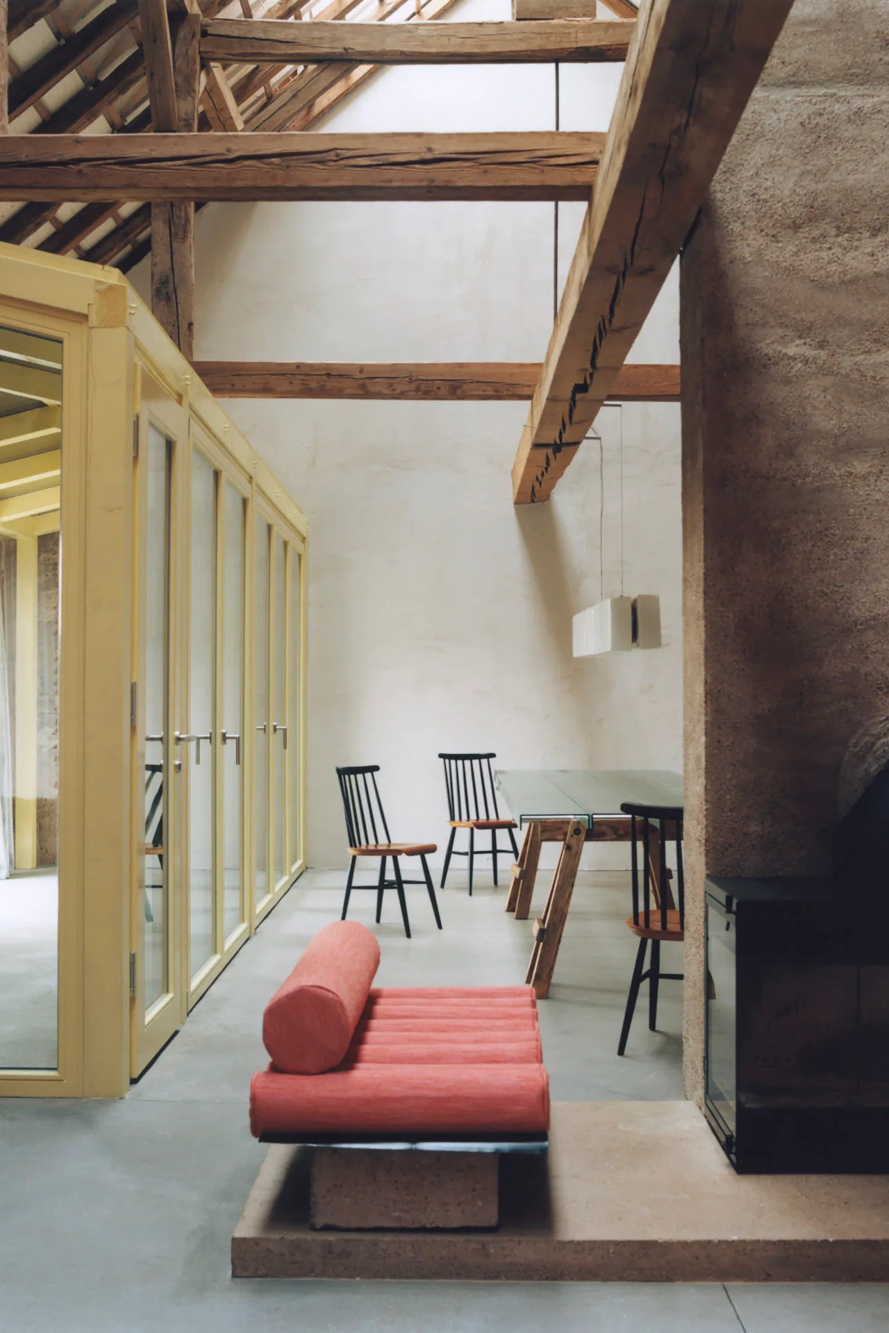 Die Scheune mit eingestelltem Glashaus als Loggia und Windfang