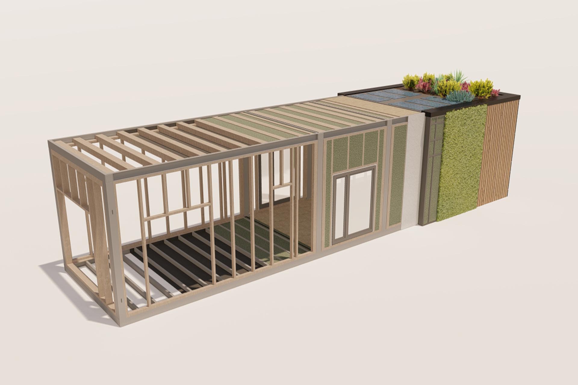 3D-Modell des Alho Holz-Hybridmoduls.