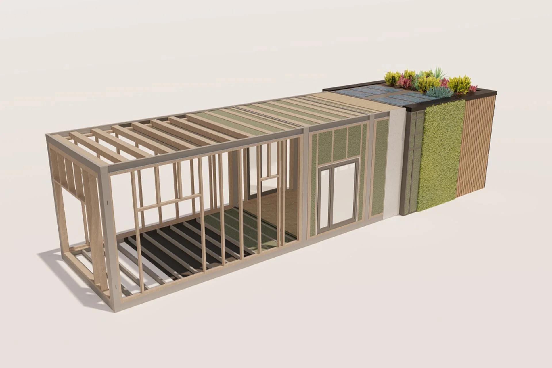 3D-Modell des Alho Holz-Hybridmoduls.