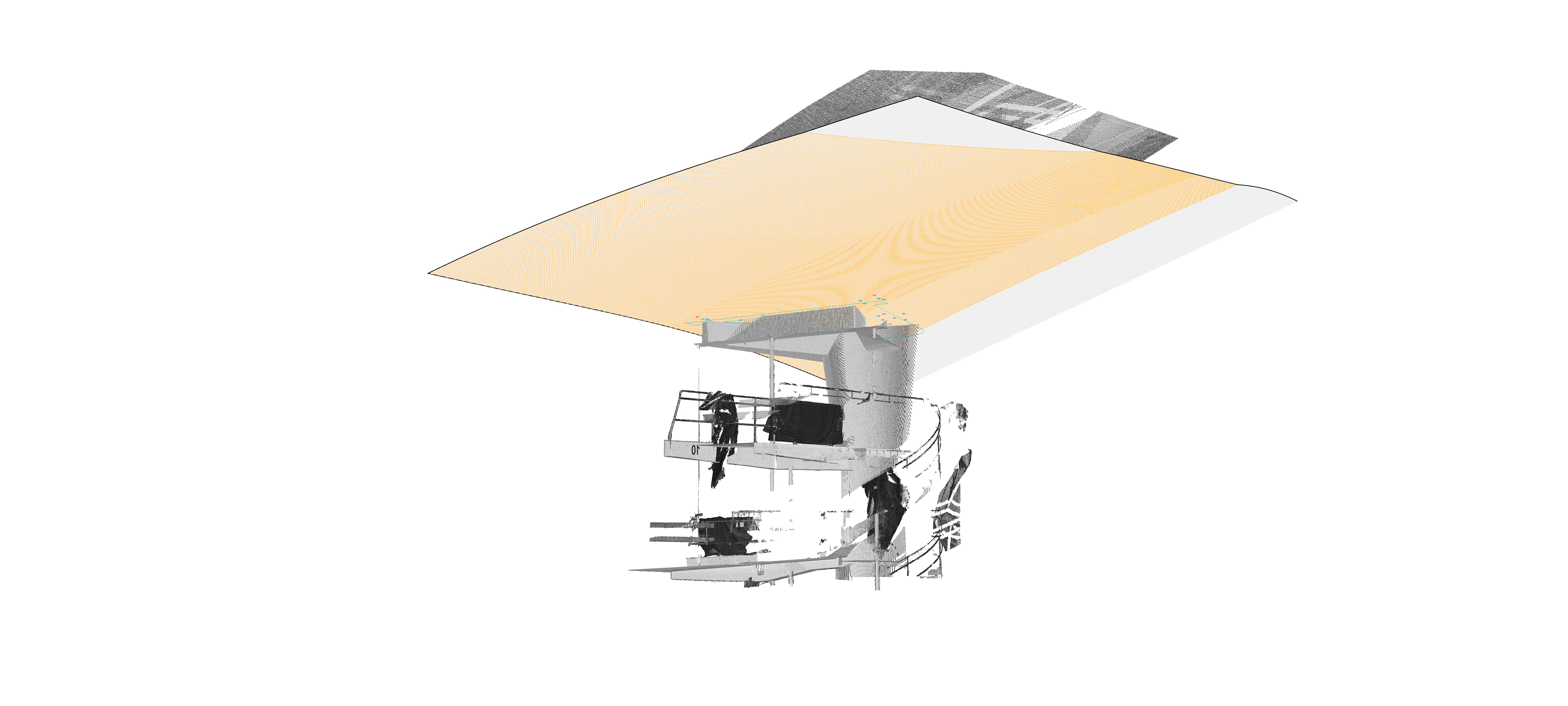 Aufgrund der Höhe des Sprungturms weicht die Grundform der Decke leicht ab. Dank digitaler Modellierung ist die Anpassung kaum sichtbar.