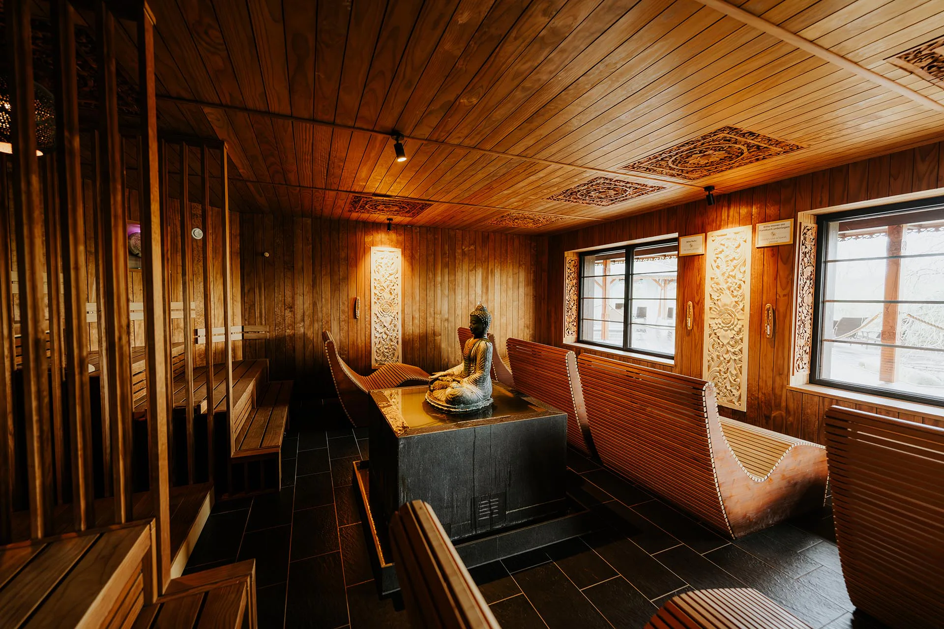 In der Lounge-Sauna können Gäste vom Alltag abschalten.