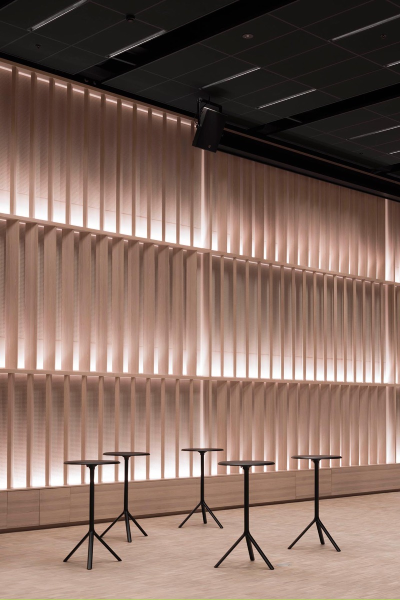 Die filigrane Lichtlinie Notor 36 wurde speziell für das Projekt entwickelt und wurde immer wieder eingesetzt, um den architektonischen Charakter zu betonen.