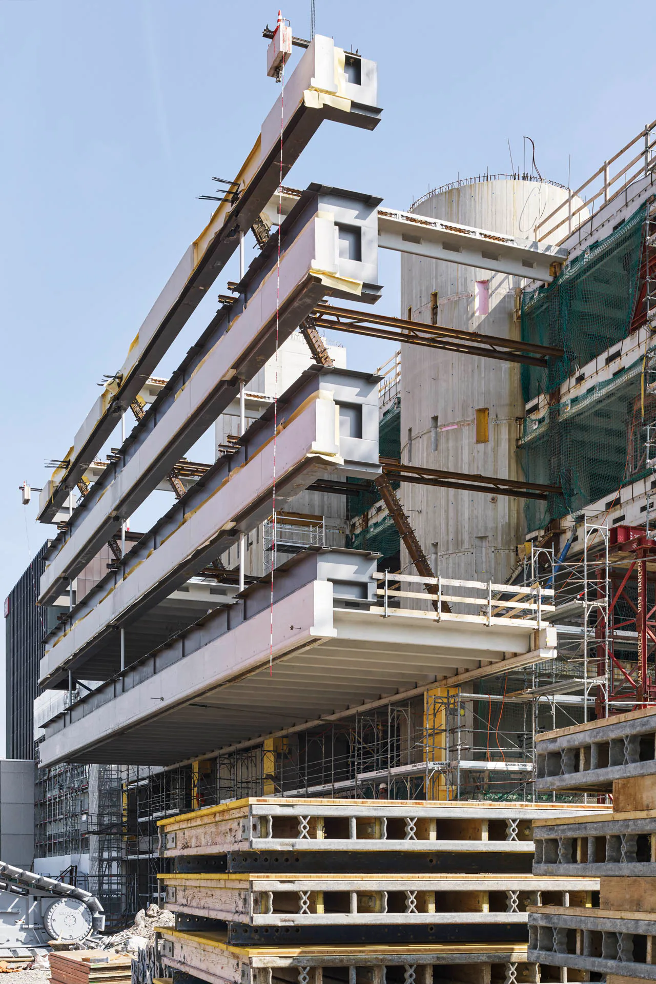 Der Neubau des SRF-Campus in Zürich während der Bauphase