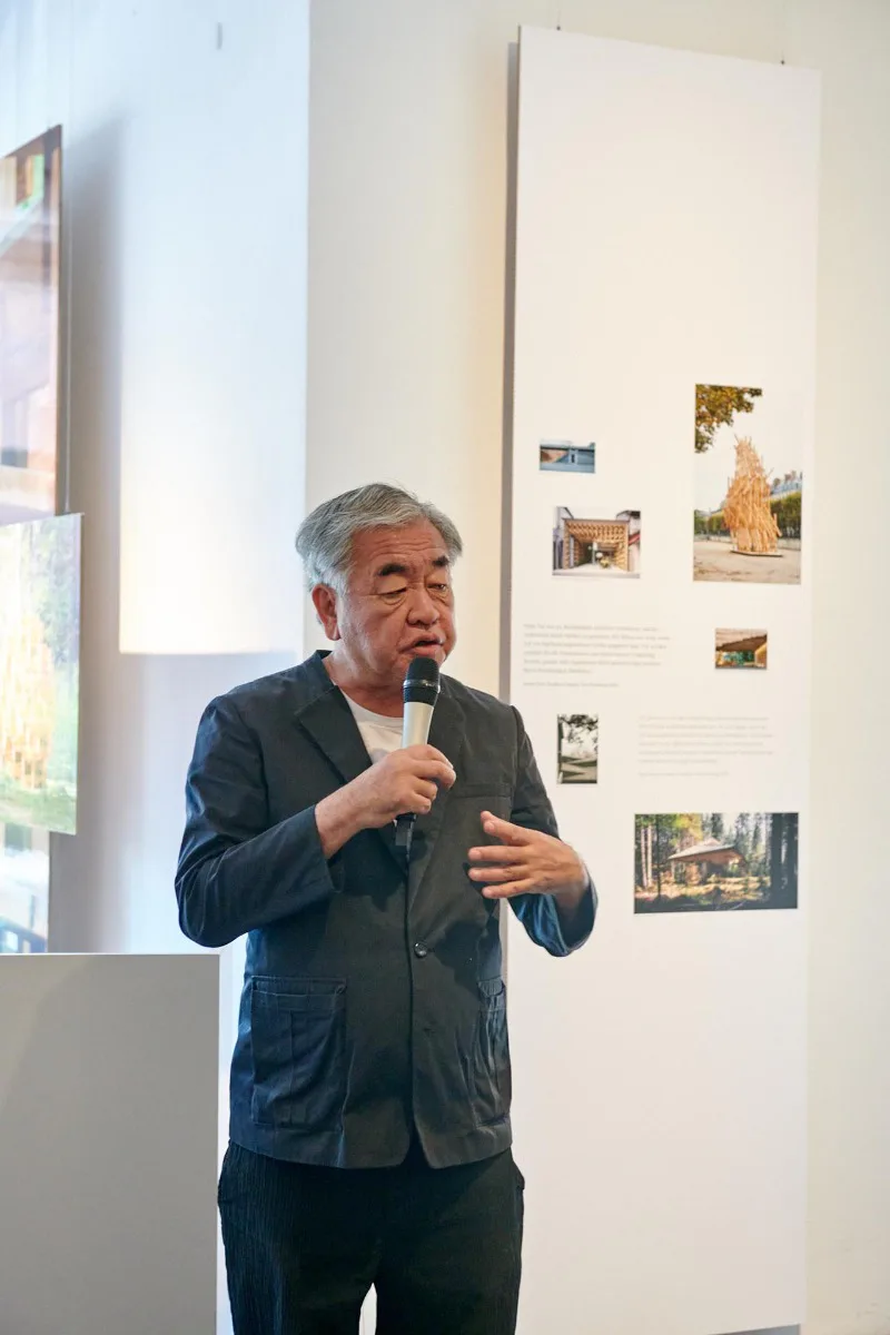 Kengo Kuma zur Matinee der Ausstellung am 12. Mai 2025