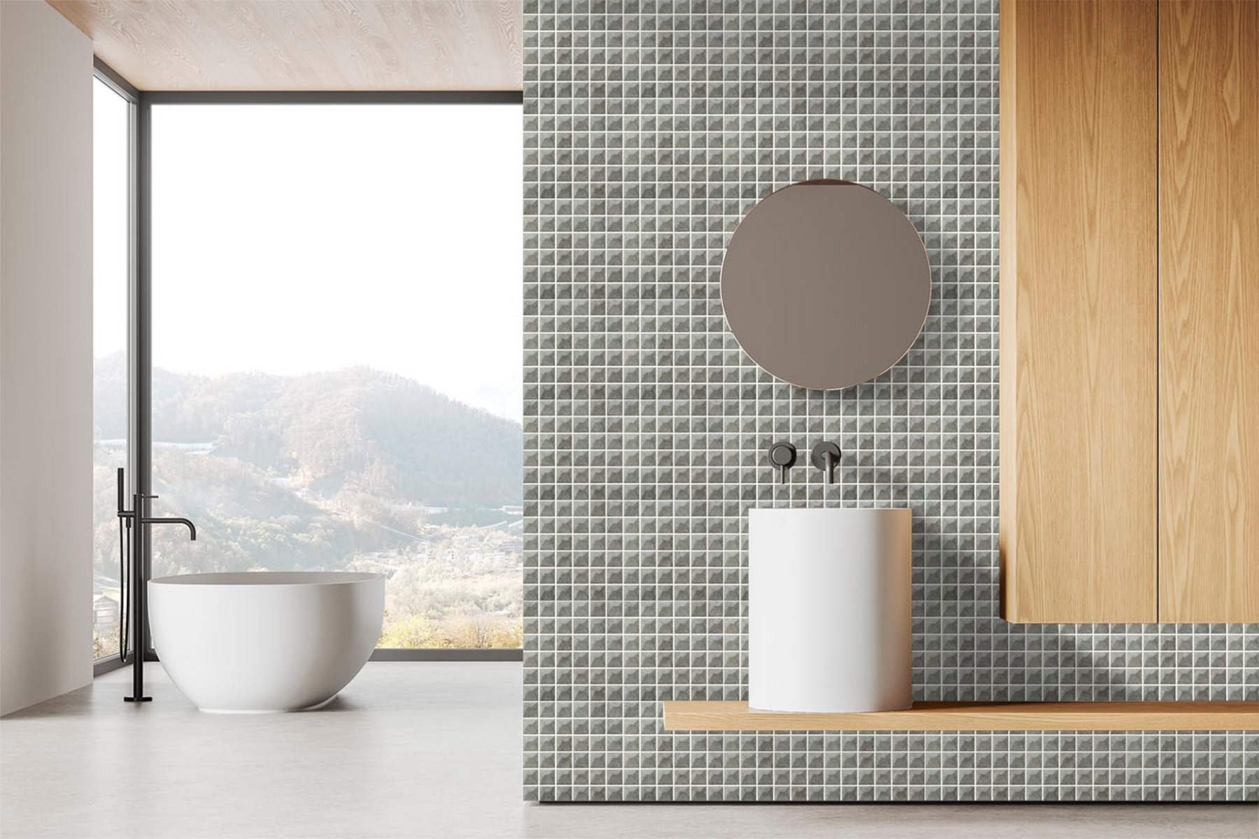 Mosaikfliesen aus Recyclingglas