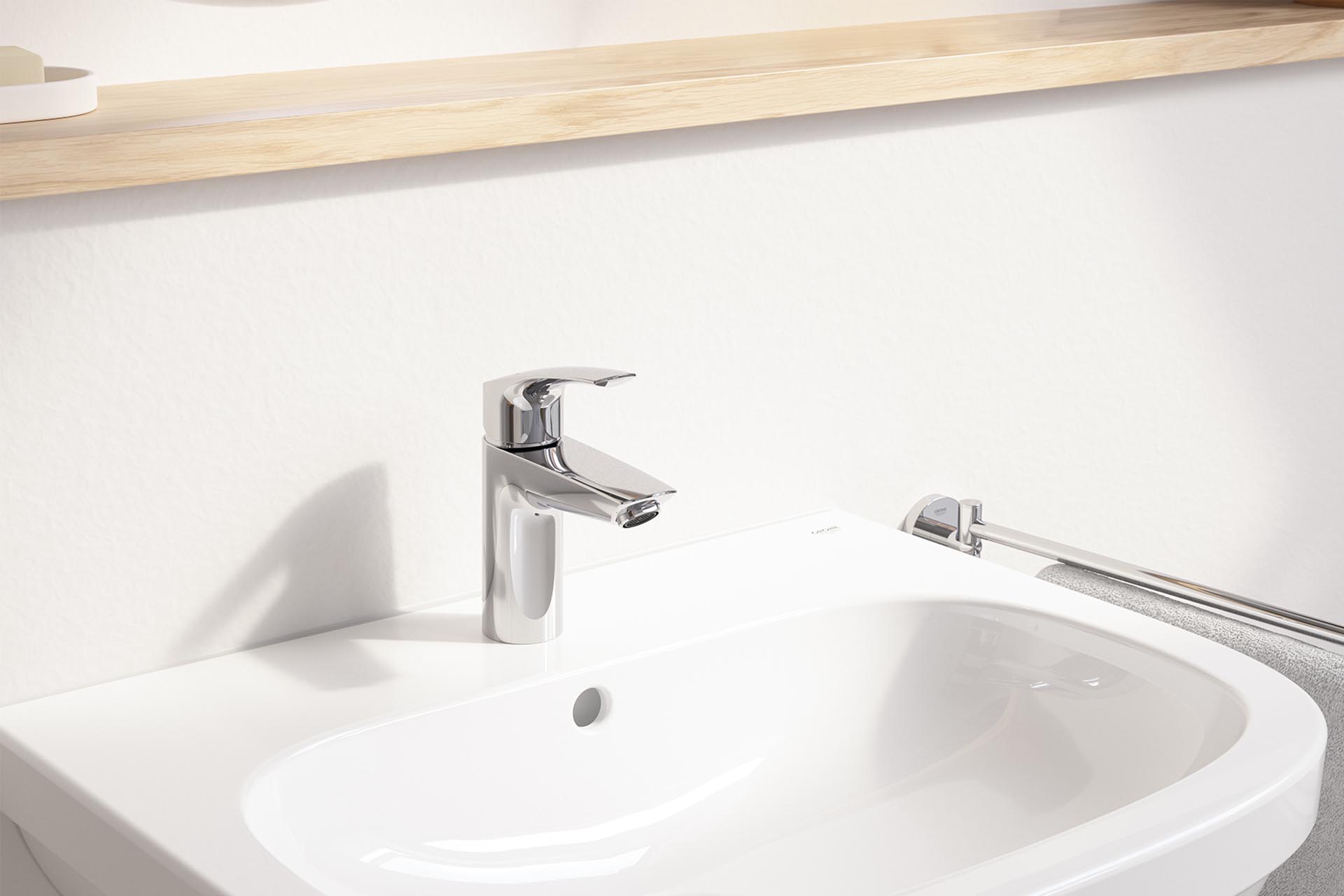 Grohe Eurosmart Armaturen mit Cradle-to-Cradle-Zertifizierung in Gold unterstützen mit cleveren Technologien auch beim Wasser- und Energiesparen.
