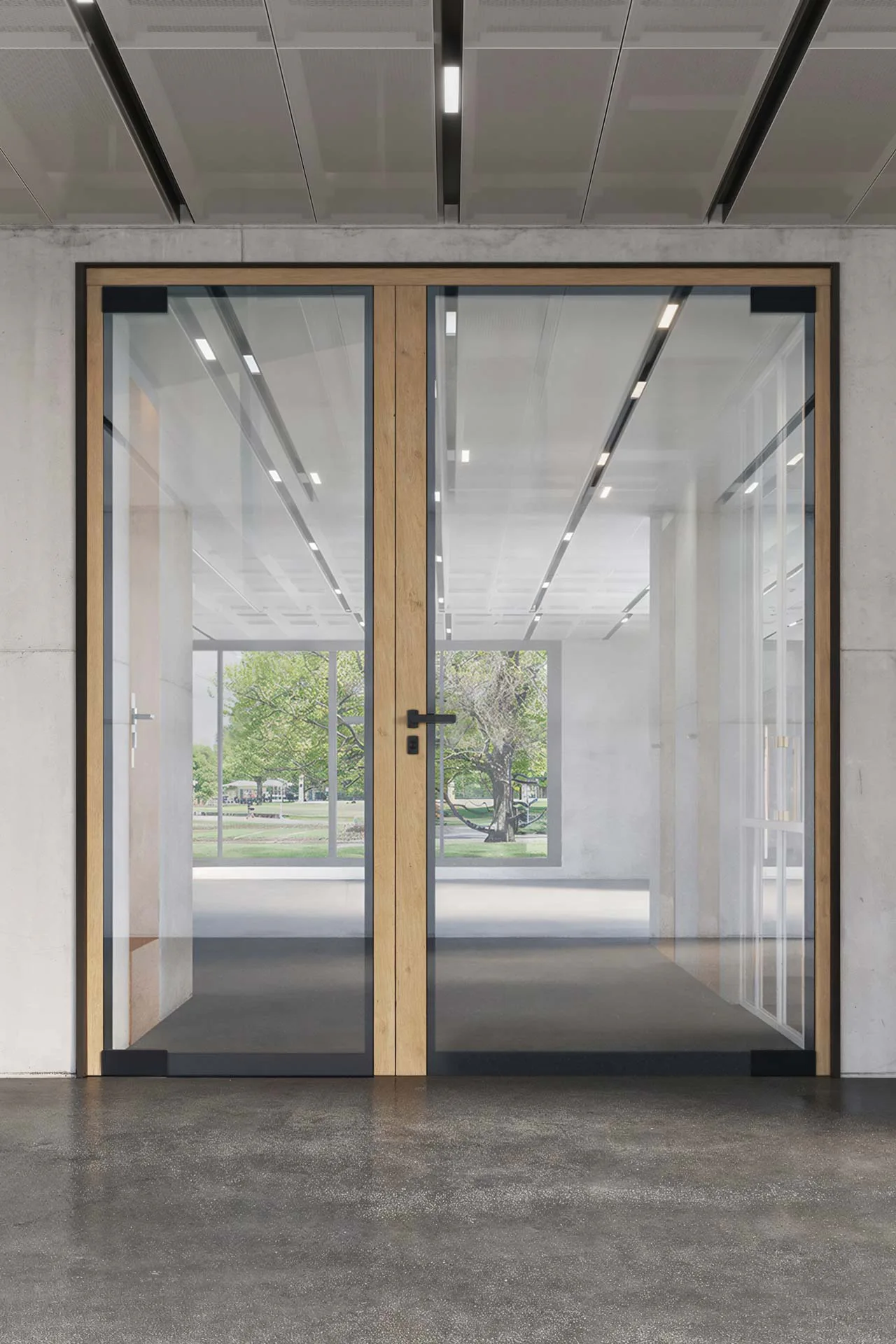 Hoba Frameless Typ 2M Brandschutztür.