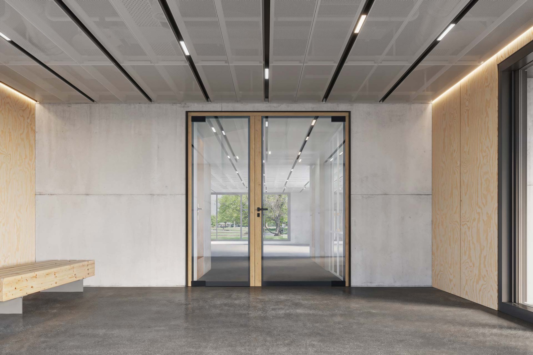 Hoba Frameless Typ 2M Brandschutztür.