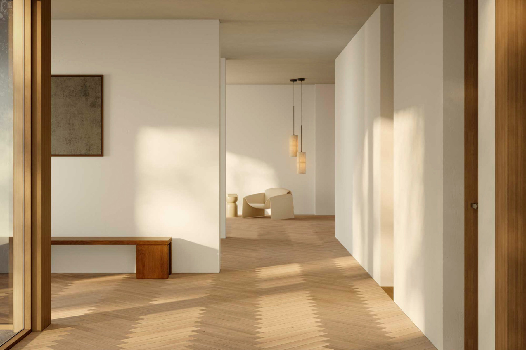 Innenausbau mit anpassungsfähigem Parkett