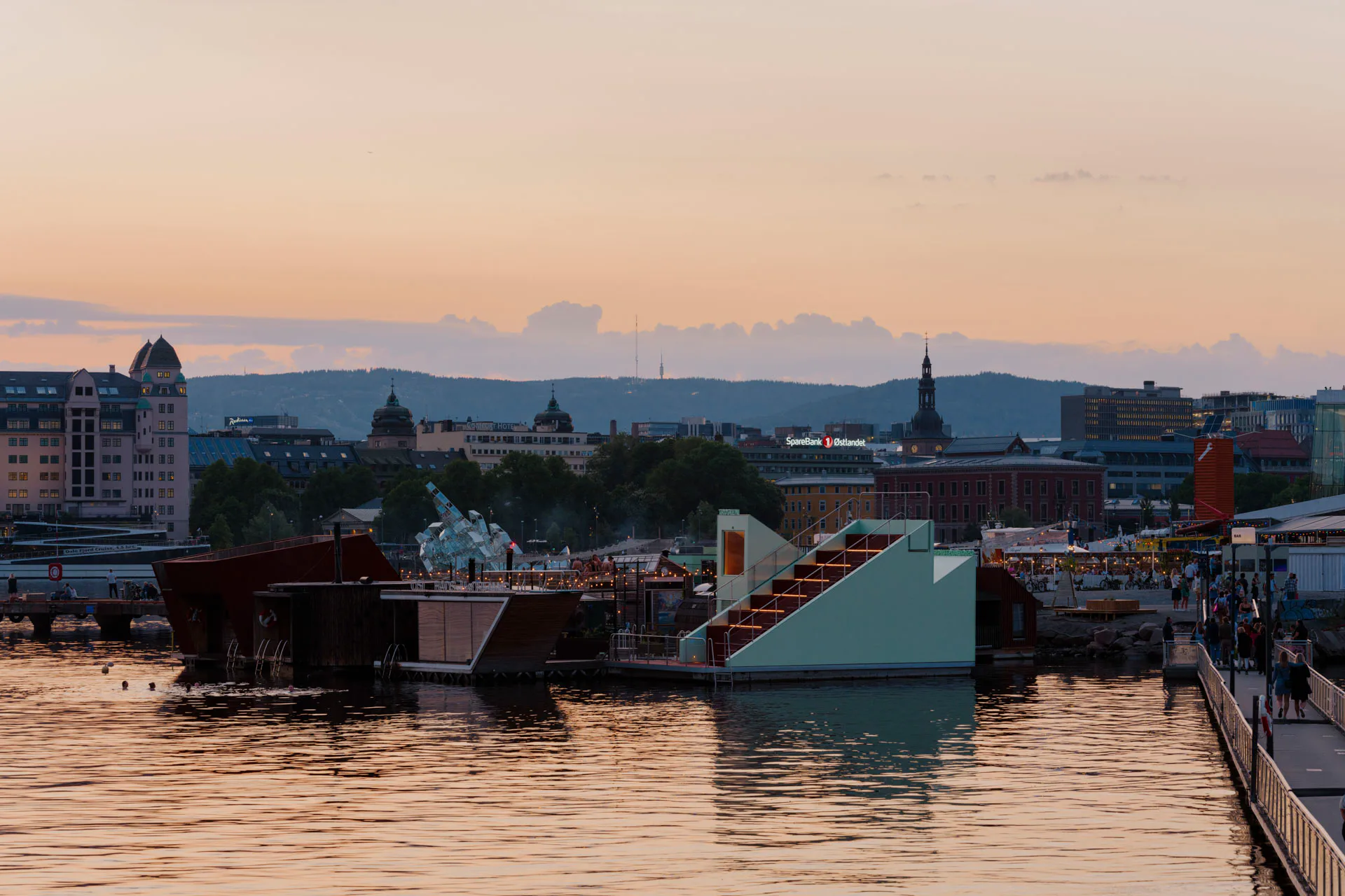 Die Sauna ist Teil der neu gestalteten Hafenpromenade.