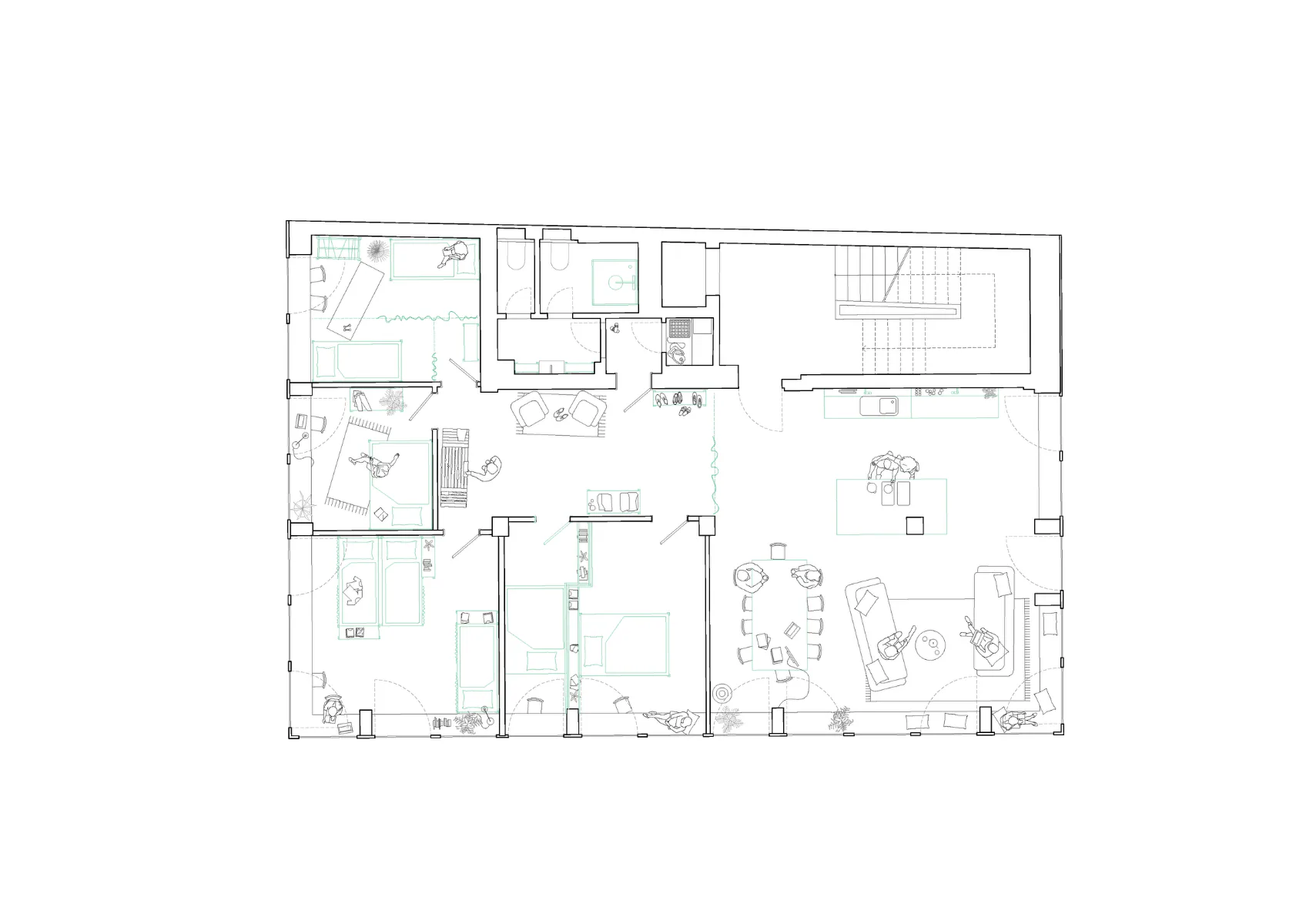 Grundriss Büroetage, Grafik