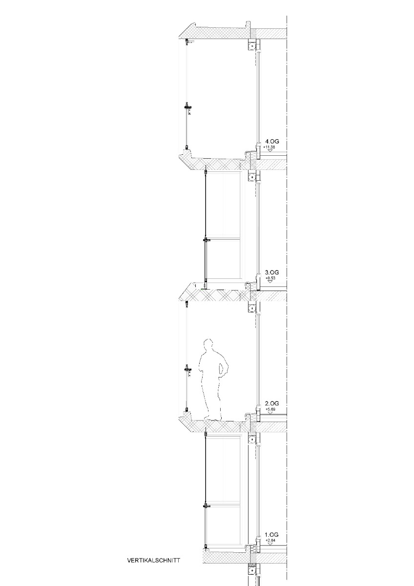 Detailschnitt Fassade.