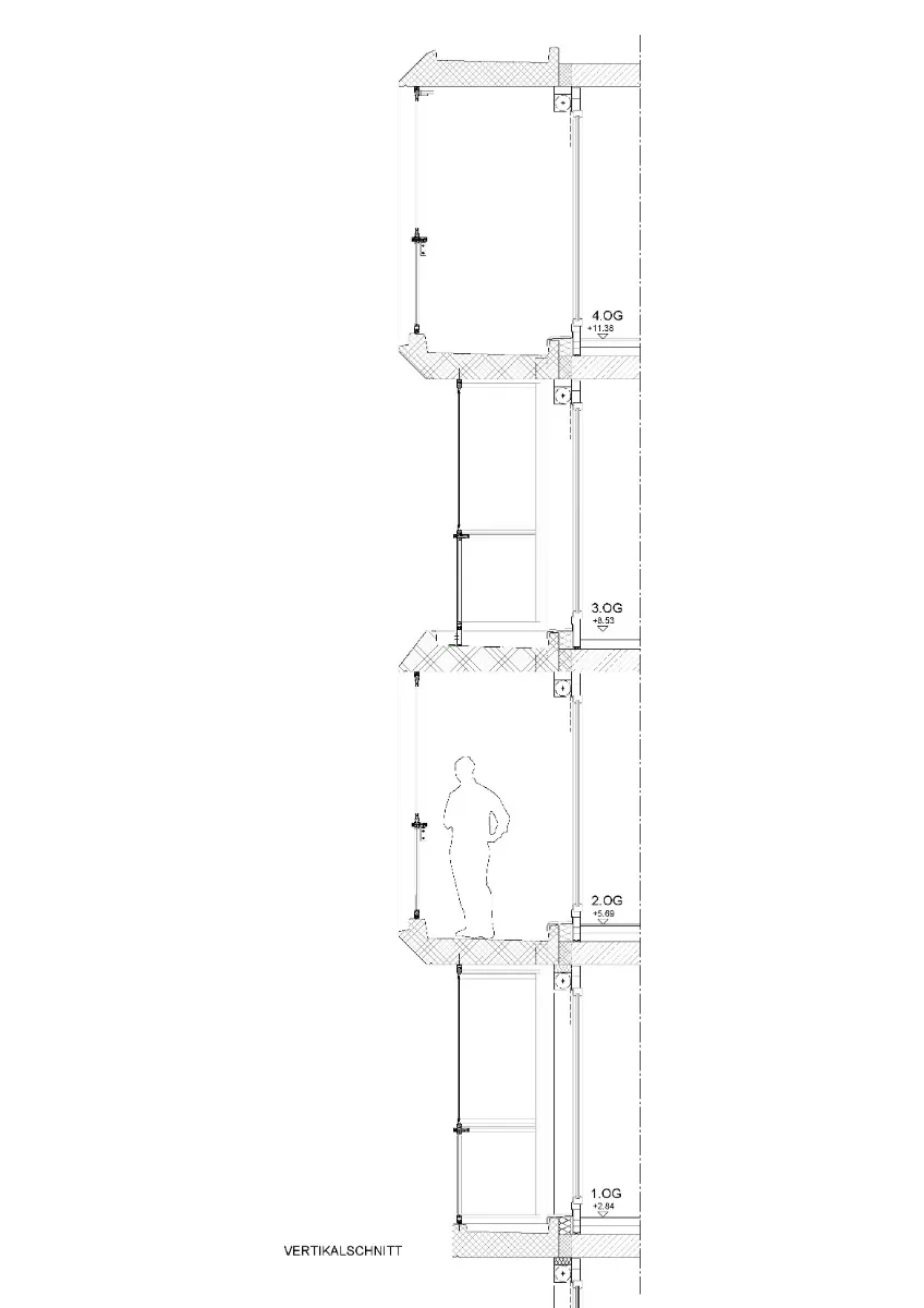 Detailschnitt Fassade.