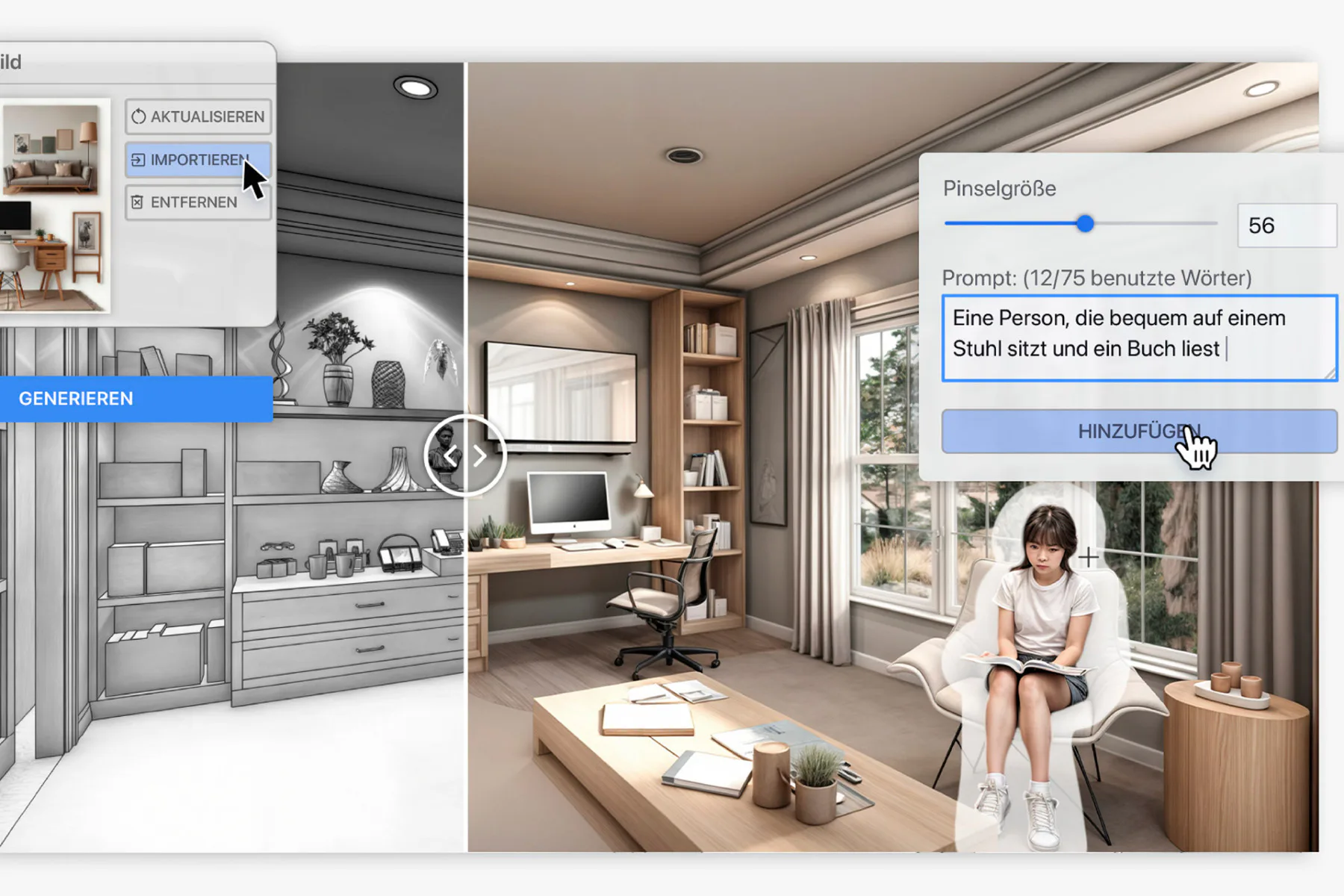Im Update von Vectorworks 2025 wurde die KI-Visualisierung hinsichtlich Bedienbarkeit und Performance weiter verbessert.